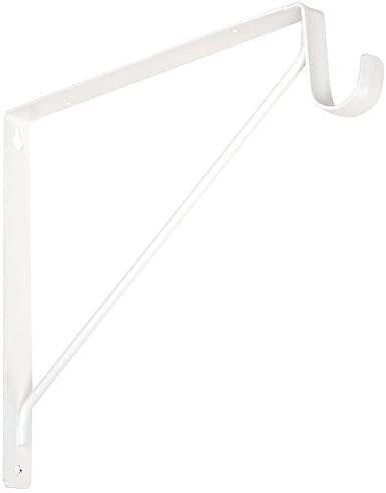 National Hardware 12.45" White Shelf/Rod Bracket with 125 lb Capacity