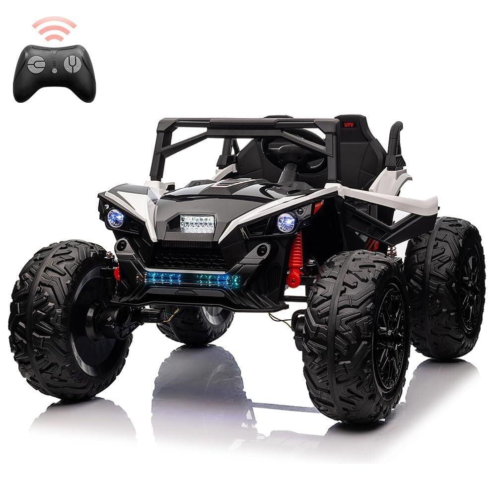 24V White 2-Seater Kids Ride-On UTV with Remote Control