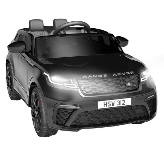 Jojoka Licensed Land Rover Kids Ride on Car, 12V Battery Powered Electric Toys for Kids with Parent Remote Control, Bluetooth, MP3, Forward & Backward, LED Light, for 3-8 Year Old Boy & Girls, Black