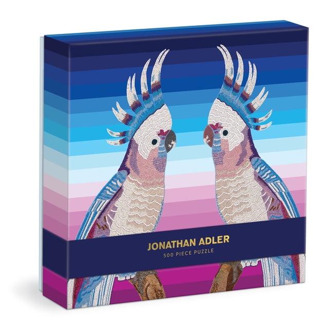 Galison Jonathan Adler Parrots 500 Piece Puzzle from Galison - 20" x 20" Puzzle Featuring Iconic Art by Jonathan Adler, Thick & Study Pieces, Challenging Jigsaw Puzzle for Adults, Great Gift Idea!