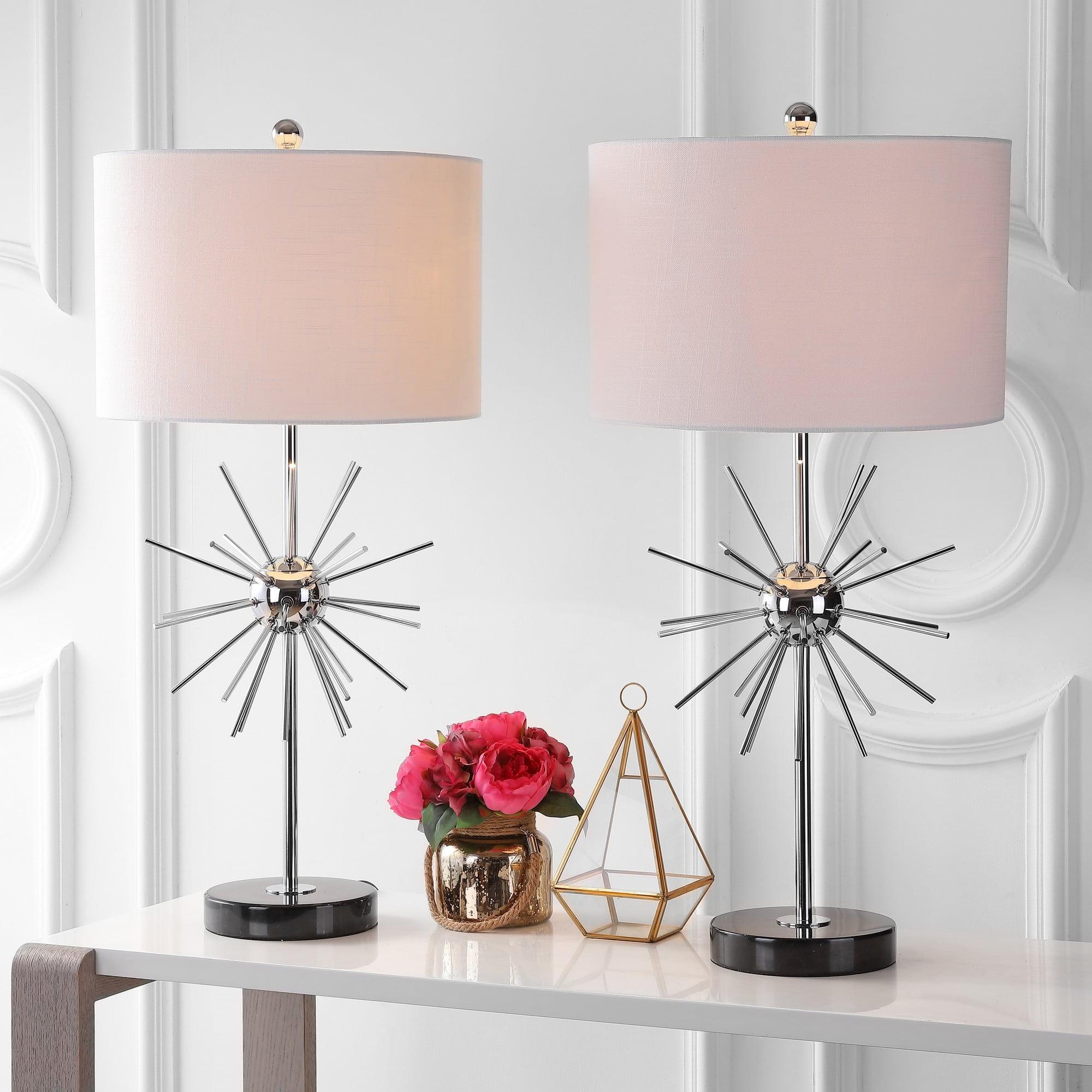 Jonathan Y Aria Metal/Marble Led Table Lamp (Set Of 2)