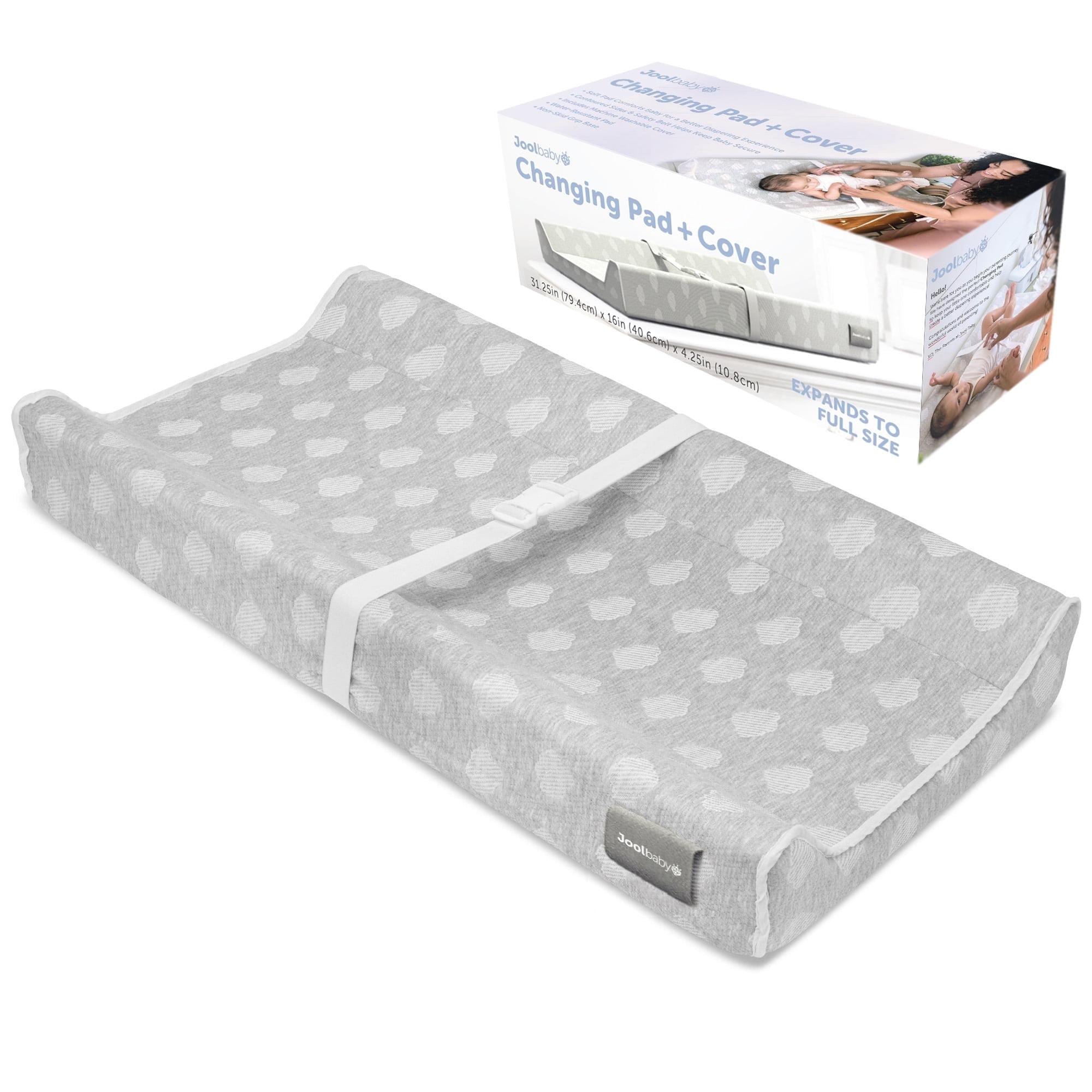 Gray Soft Contoured Changing Pad with Washable Cover