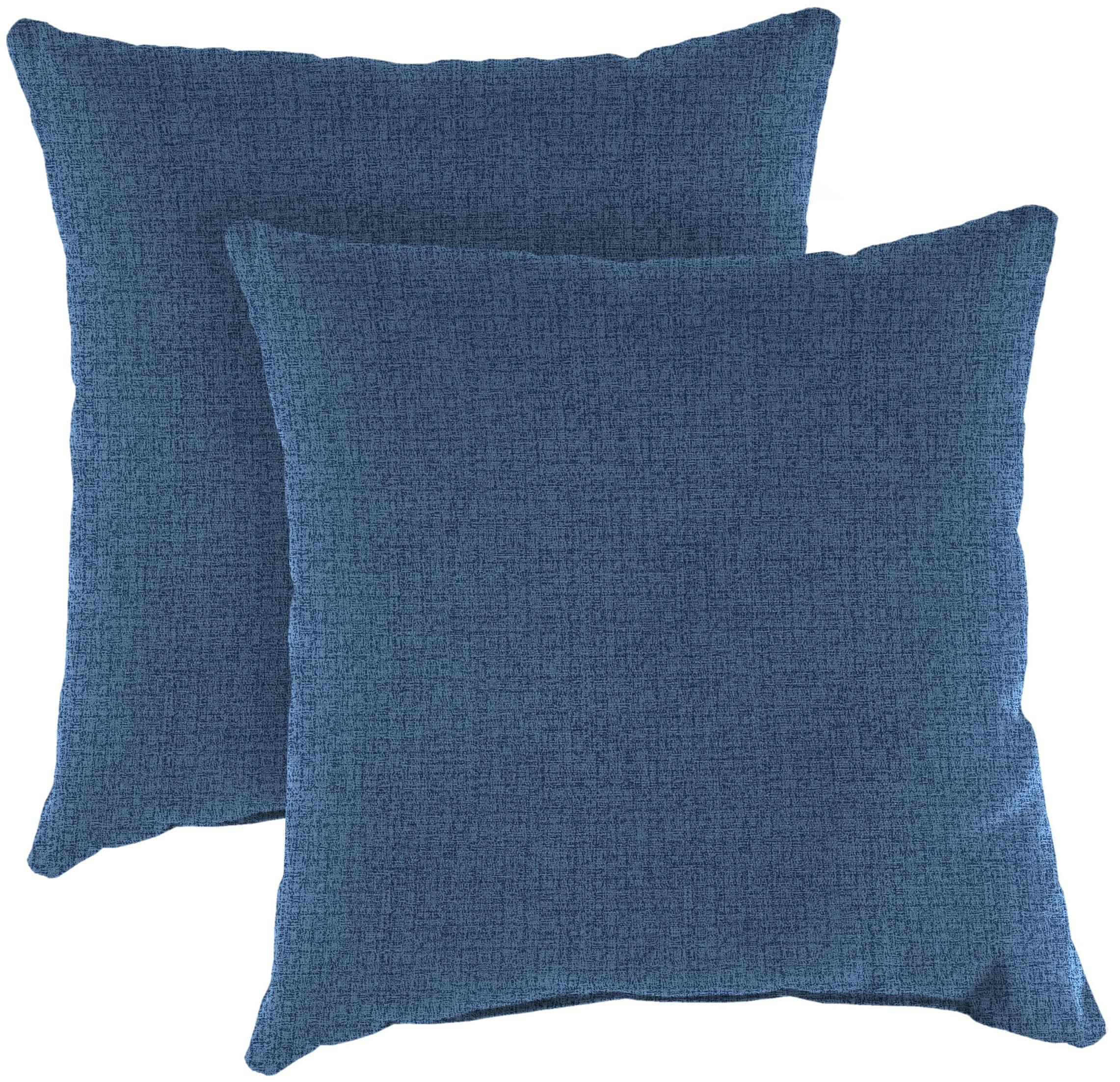 Capri Blue Outdoor Square Throw Pillows Set of 2