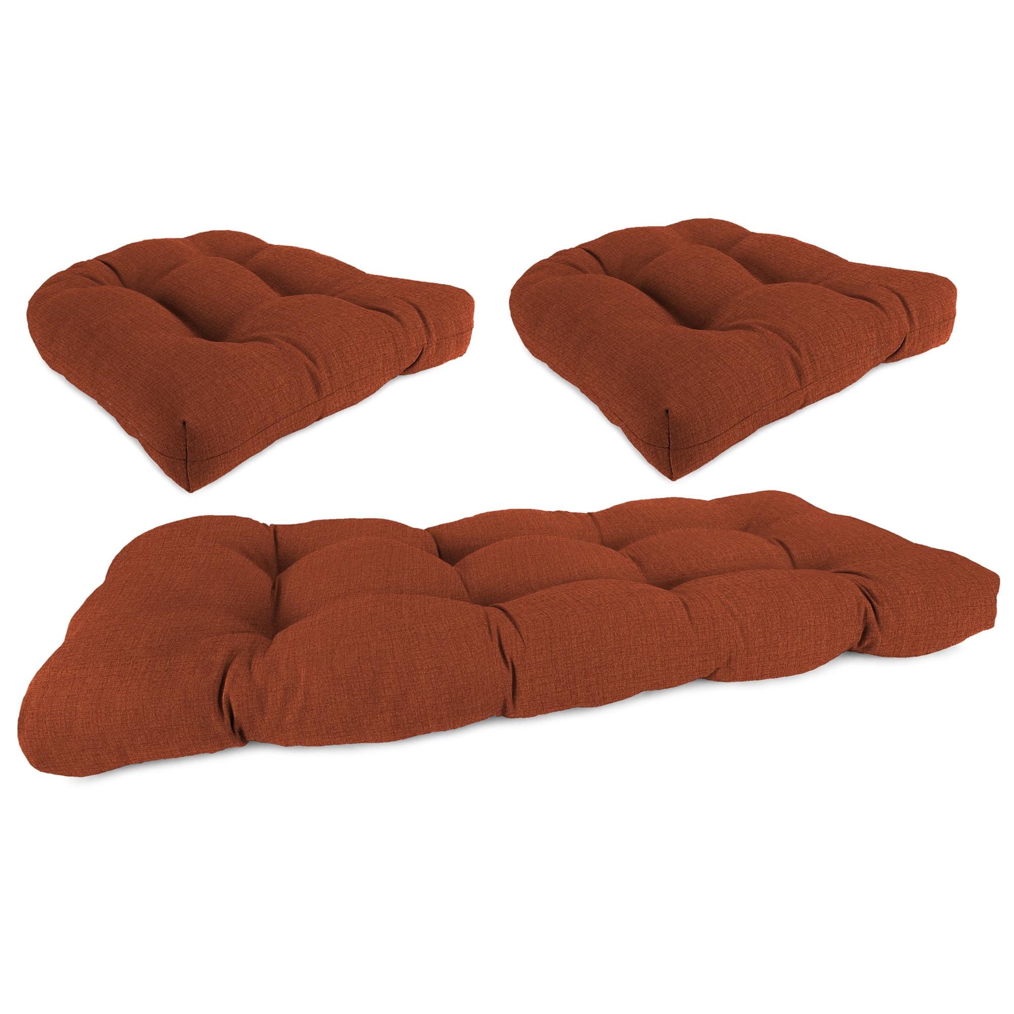 Husk Texture Brick Red Outdoor Wicker Cushion Set