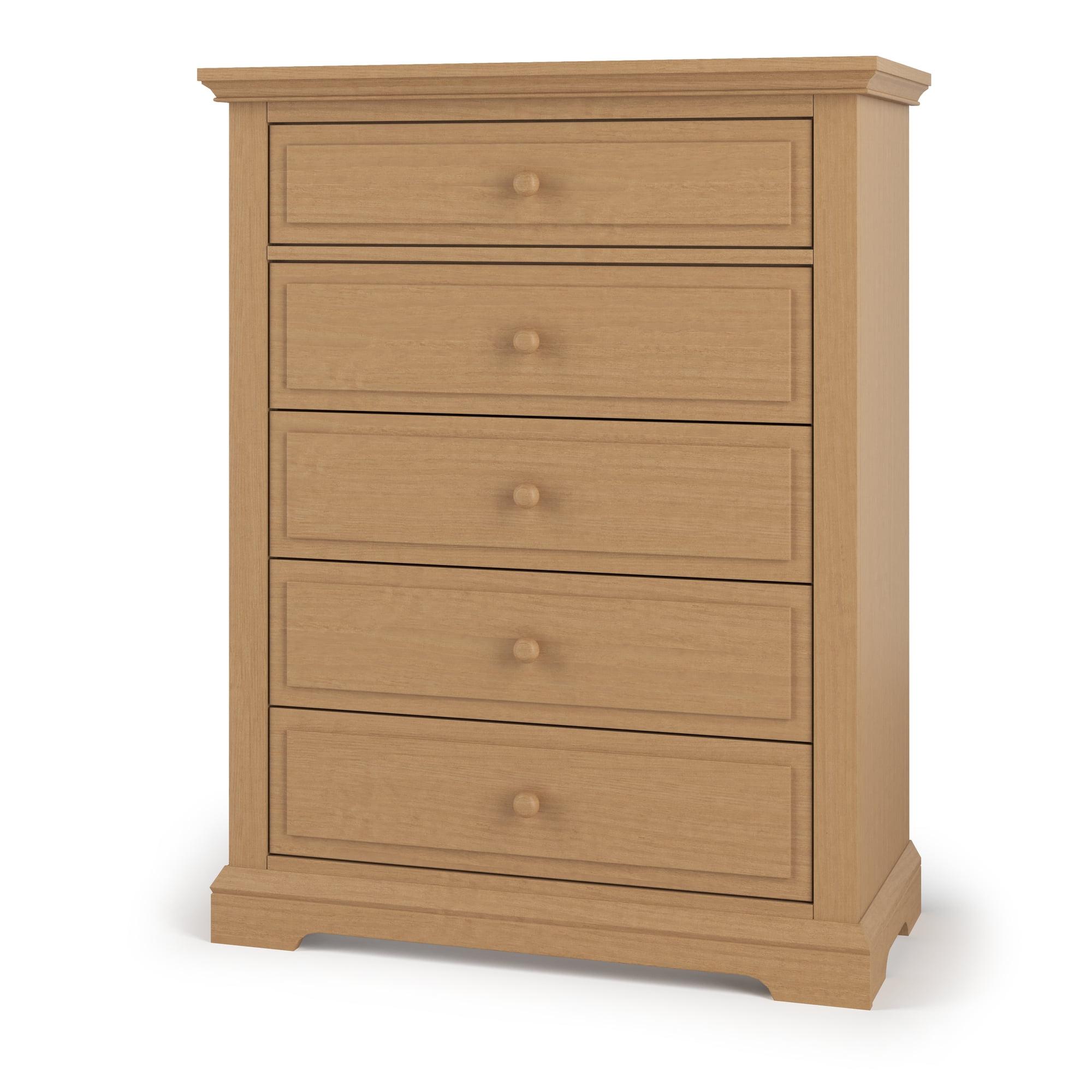 Biscotti Wood 5-Drawer Nursery Chest with Crown Molding