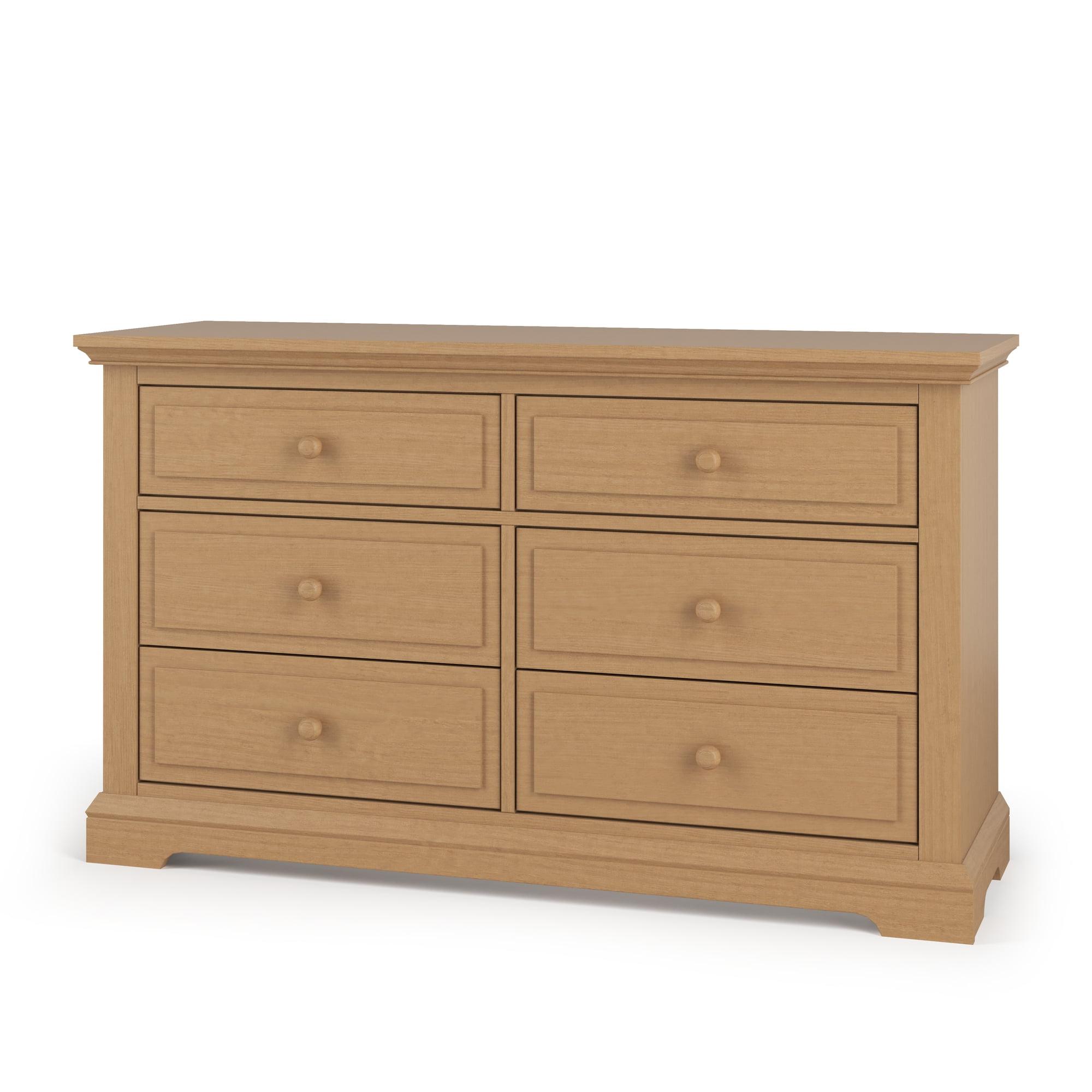 Jordyn Biscotti Double Nursery Dresser with Wooden Pulls