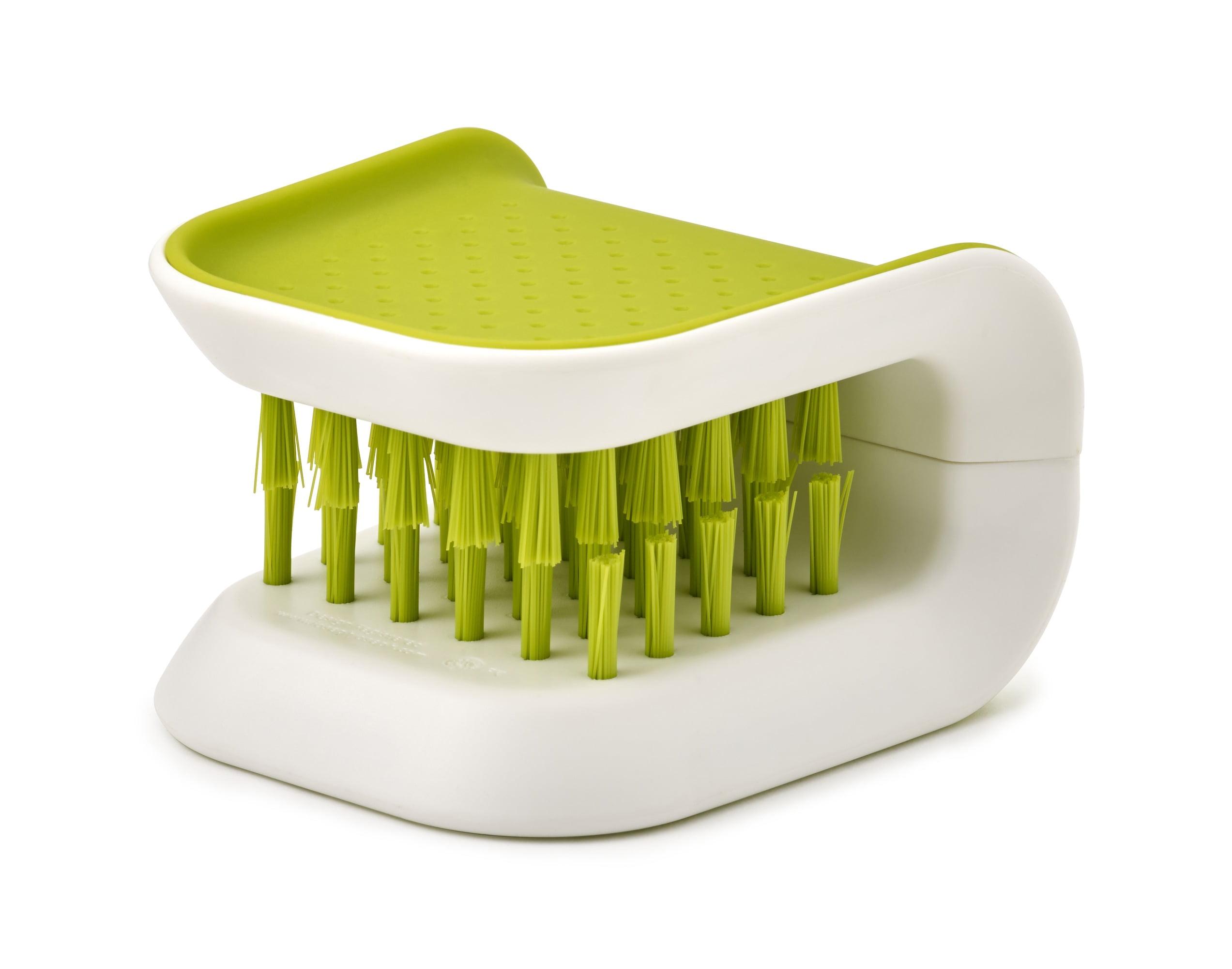 Green and White Portable Knife and Cutlery Cleaning Brush