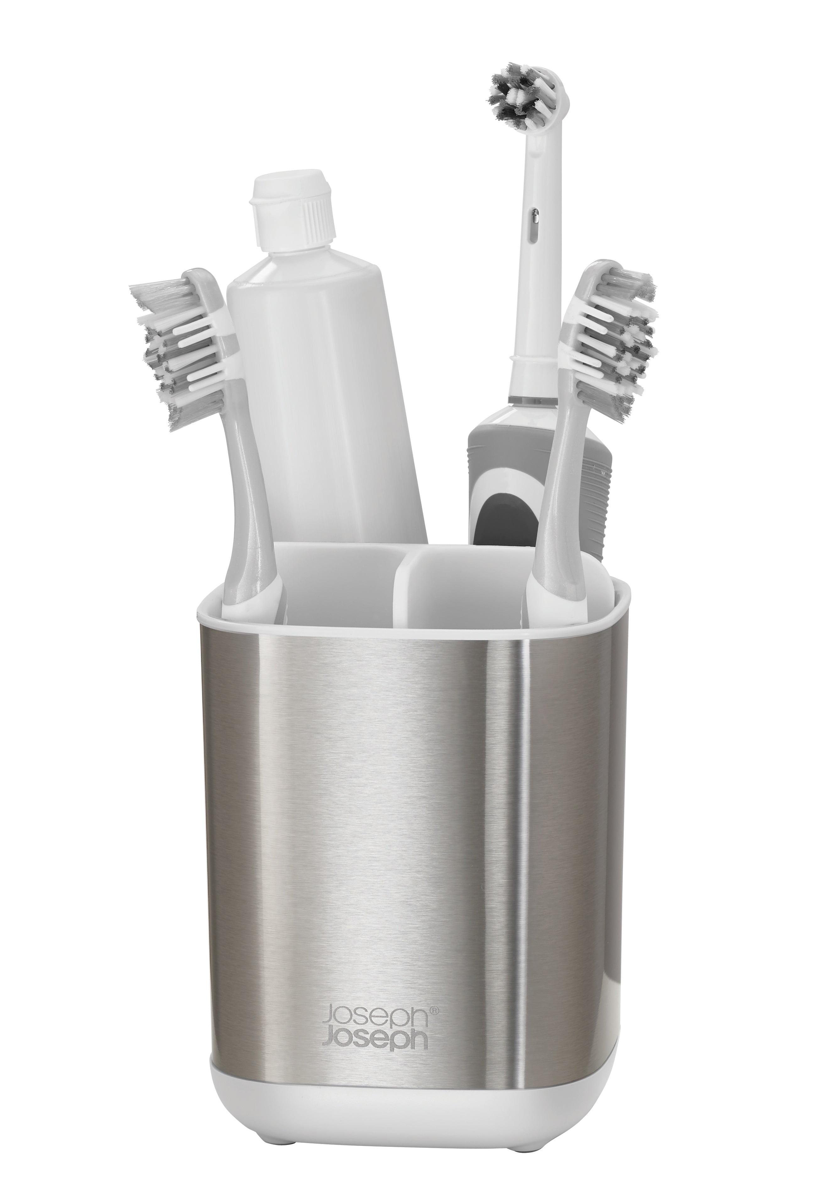 Joseph Joseph EasyStore Stainless Steel Compact Toothbrush Holder