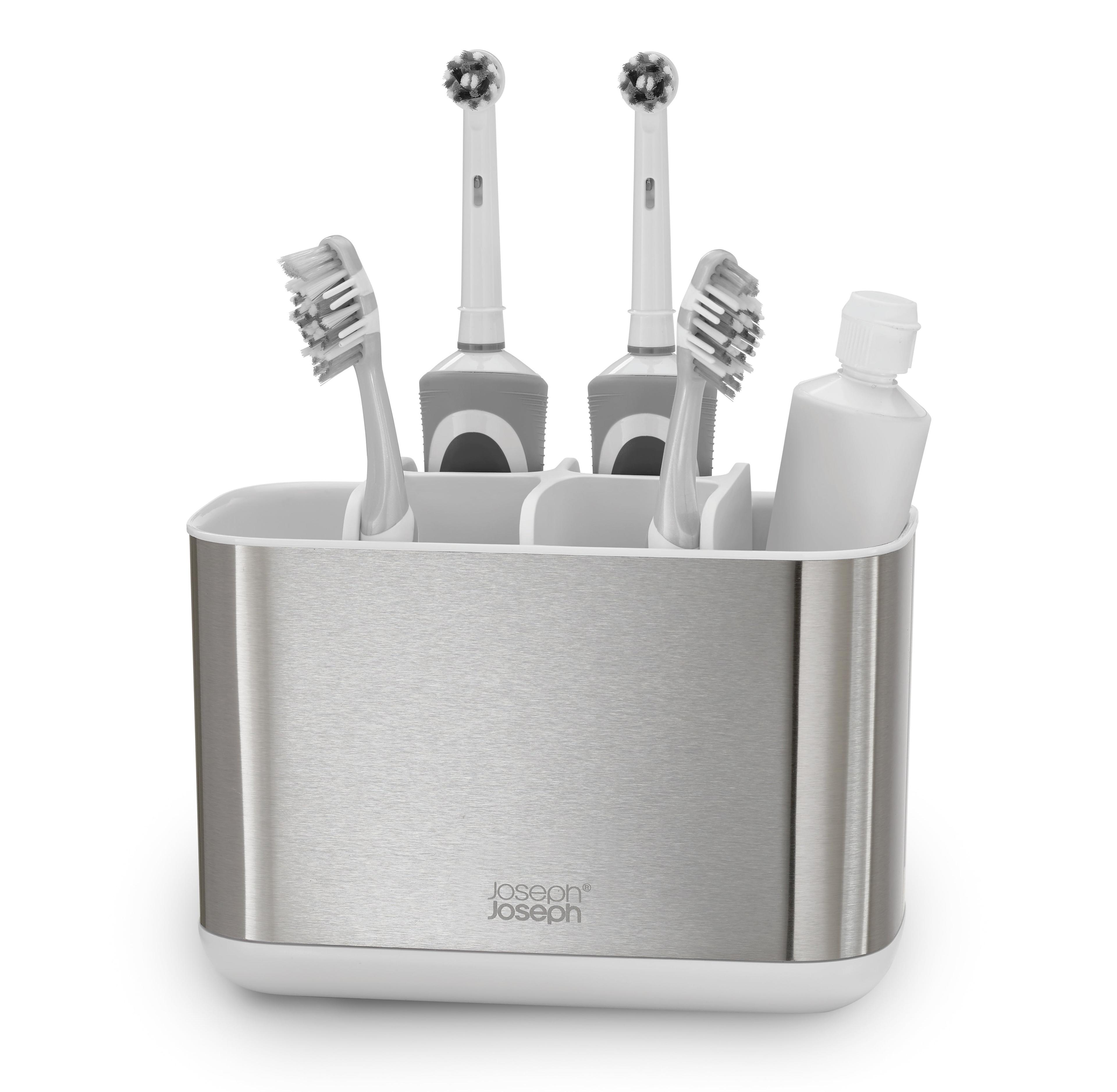 Joseph Joseph EasyStore Stainless Steel Large Toothbrush Holder