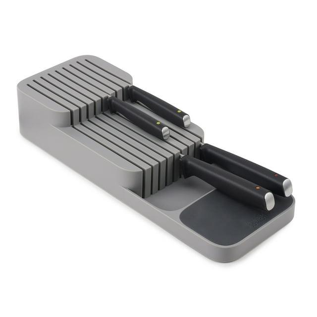 Joseph Joseph DrawerStore Compact Knife Organizer- Gray: Knife Holder & Storage Drawer Insert, Plastic, Hand Wash