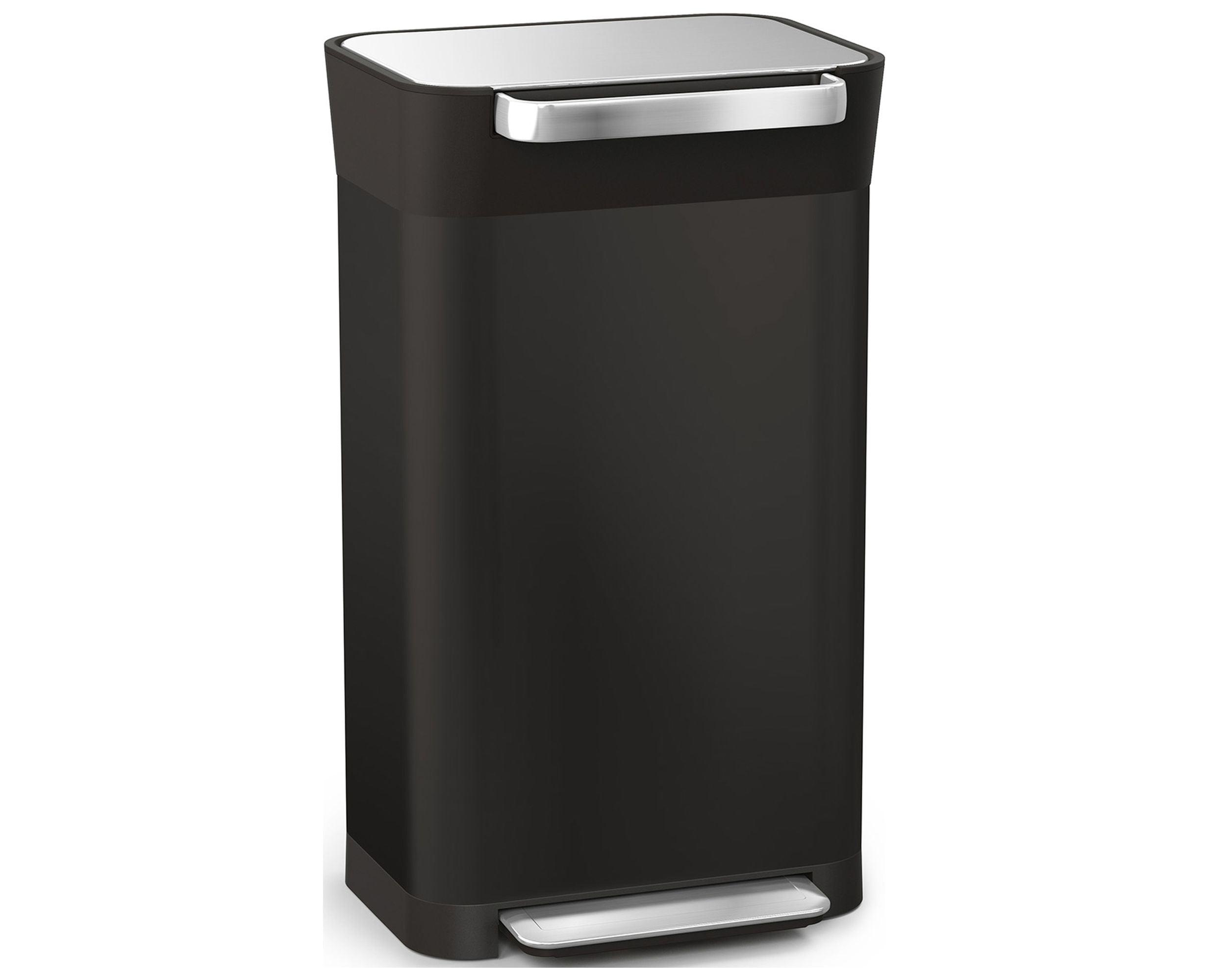 Joseph Joseph Titan 30L Indoor Step Trash Can - Carbon Black