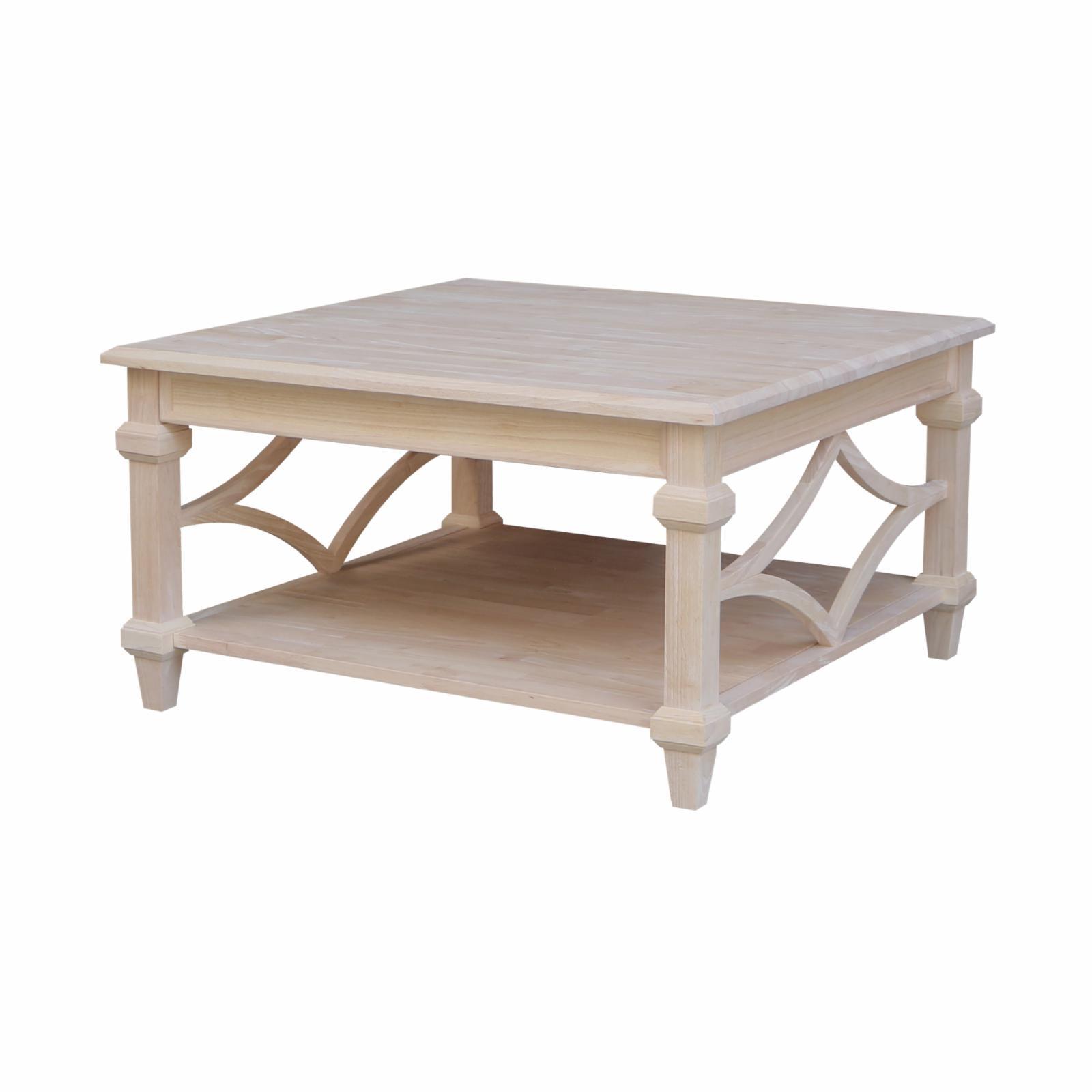 Josephine Traditional Square Solid Wood Coffee Table - 36"