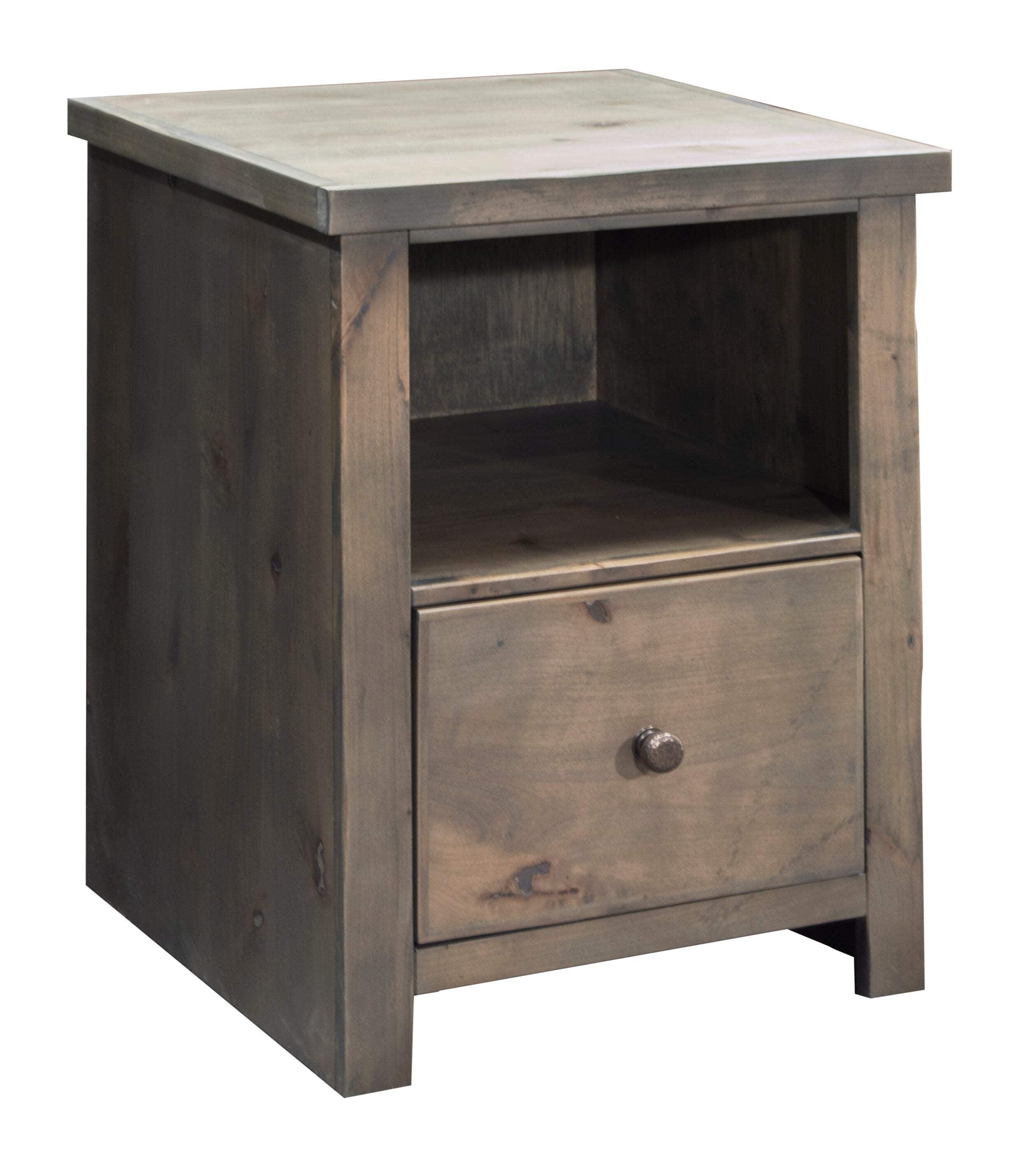 Joshua Creek Barnwood 22" Rustic 1-Drawer File Cabinet