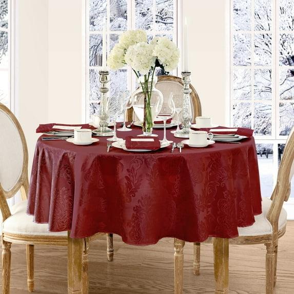 Ophelia & Co. Burchfield Floral Jacquard Round Polyester Tablecloth
