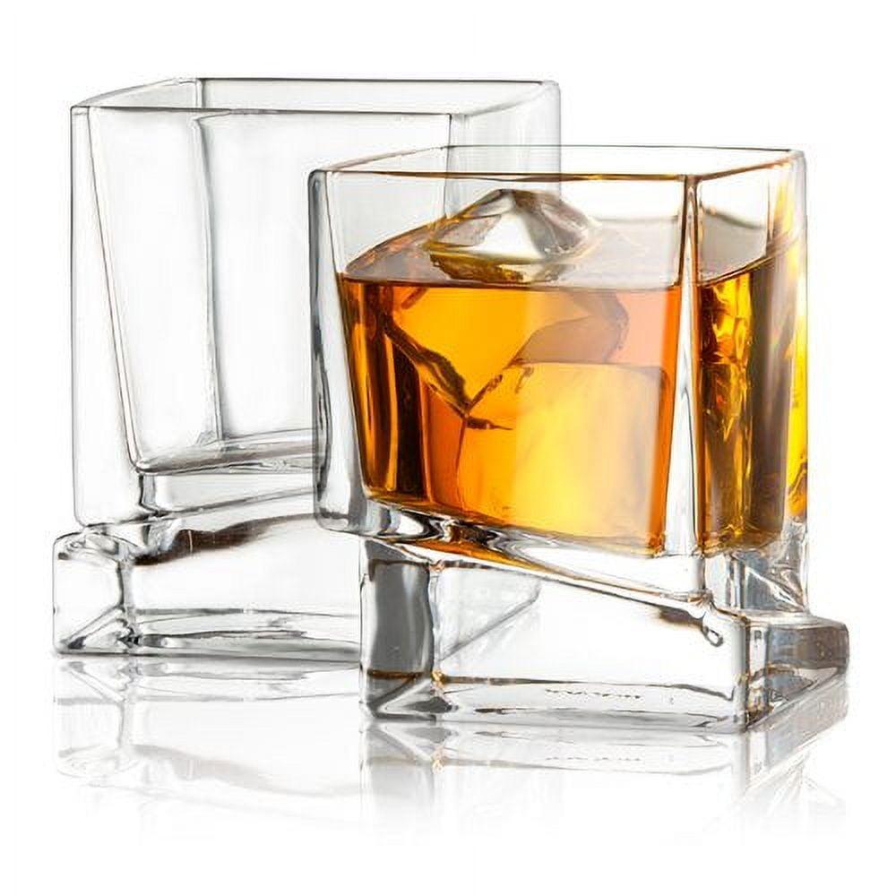 JoyJolt Carre Square Whiskey Glass, 10oz.