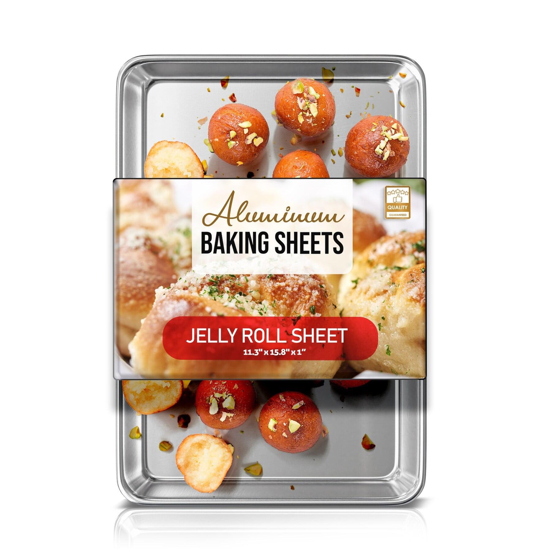 JoyTable Aluminum Baking Sheet Set, Steel Cookie Sheet Set, Durable BPA-Free Baking Sheets for Oven