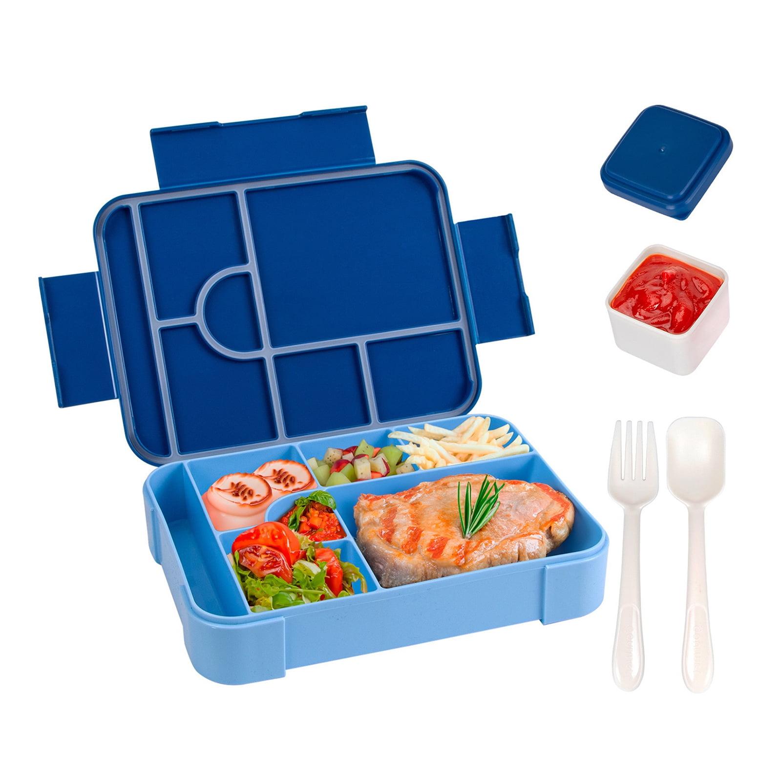 Bento Lunch Box for Kids - 1450ml Leakproof Kids Bento Box 6 Compartments