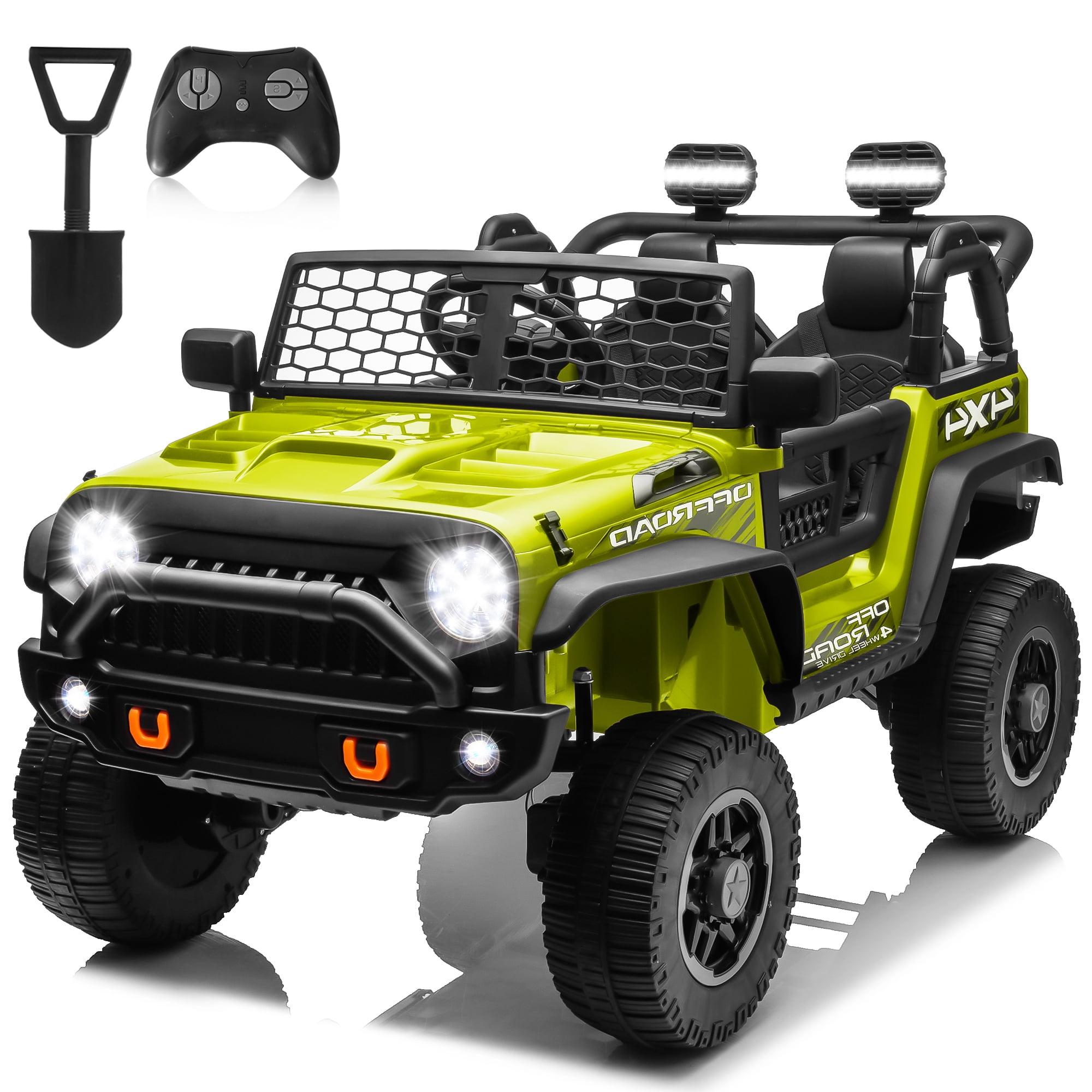 24 Volt 4WD Ride On Toys For Big Kids, 2 Seater Ride On Cars With Remote Control, 7AH Battery Powered Ride On Electric Truck Car, Power Cars Wheels W/ 4X100w, Bluetooth, Music For Boys