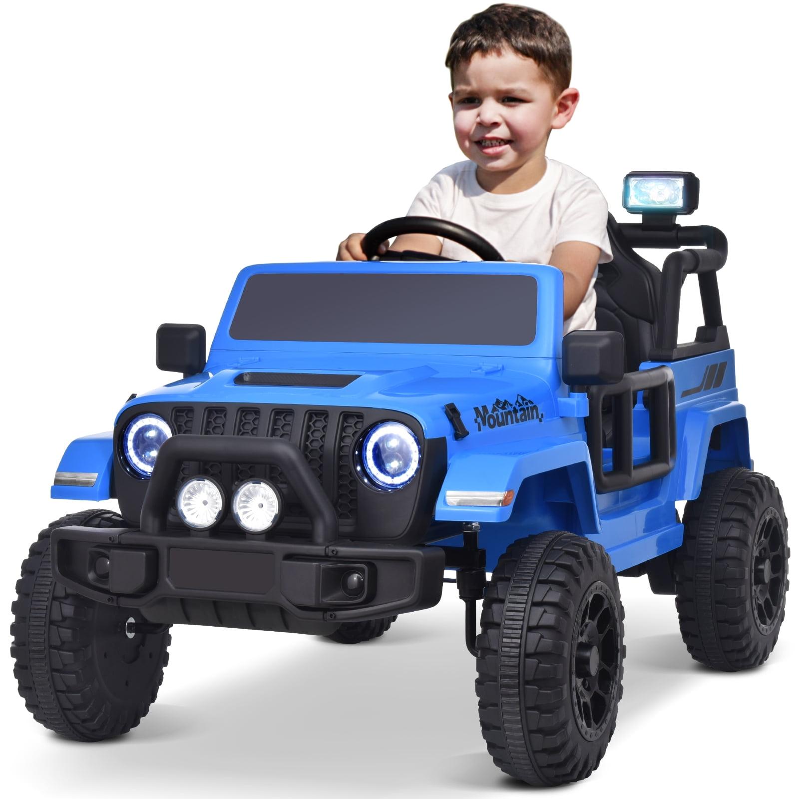 Blue 12-Volt Kids Ride-On Truck with Remote Control