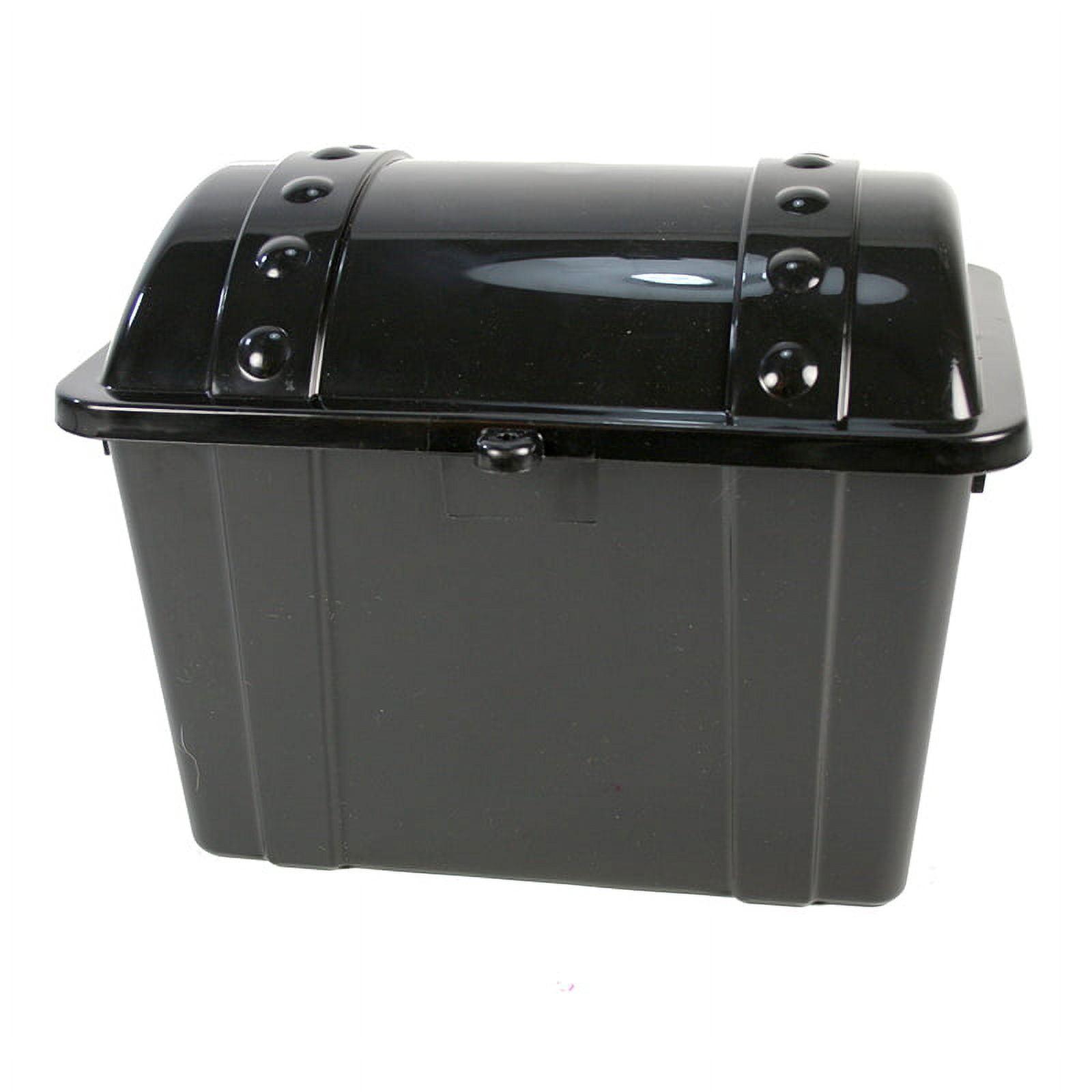 Small Black Plastic Flip Top Treasure Chest