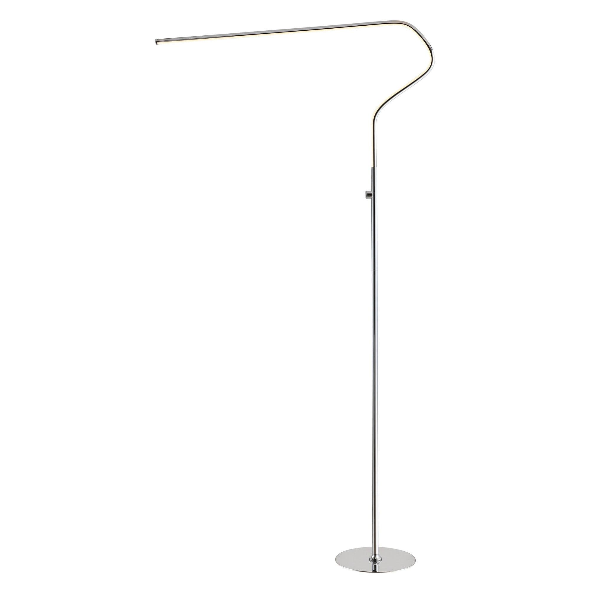 Arc 65.25" Polished Steel Touch Floor Lamp - Black