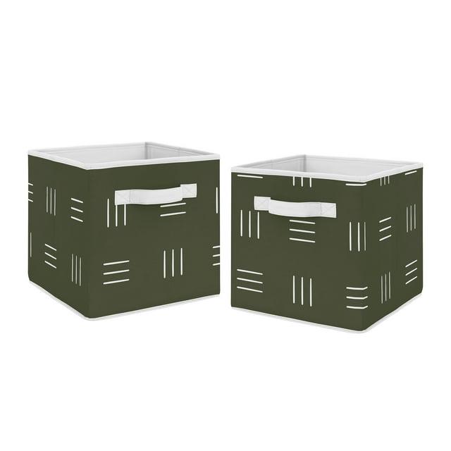 Boho Mudcloth Hatch Fabric Storage Bin