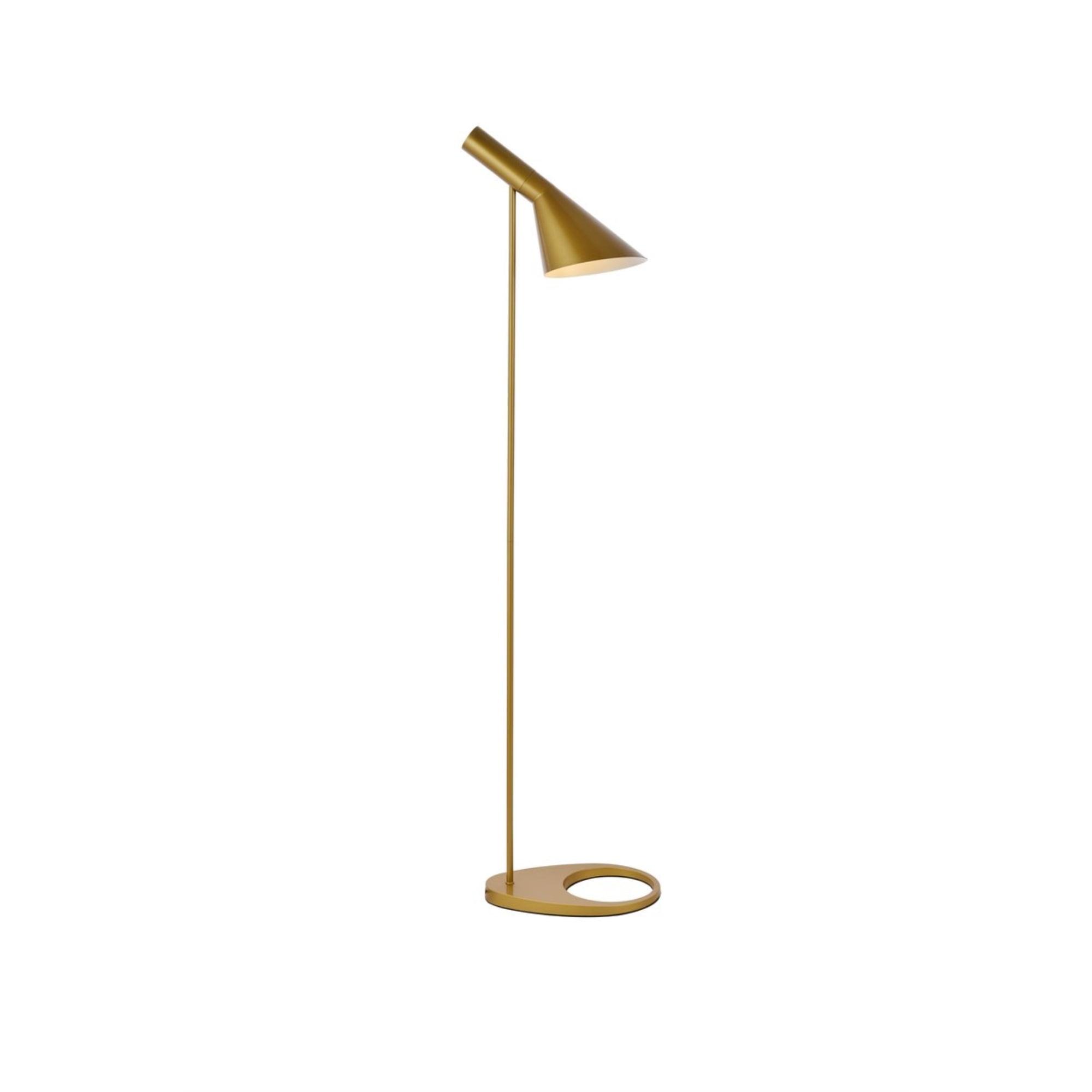 Adjustable Juniper Black Brass Cone-Shaped Floor Lamp