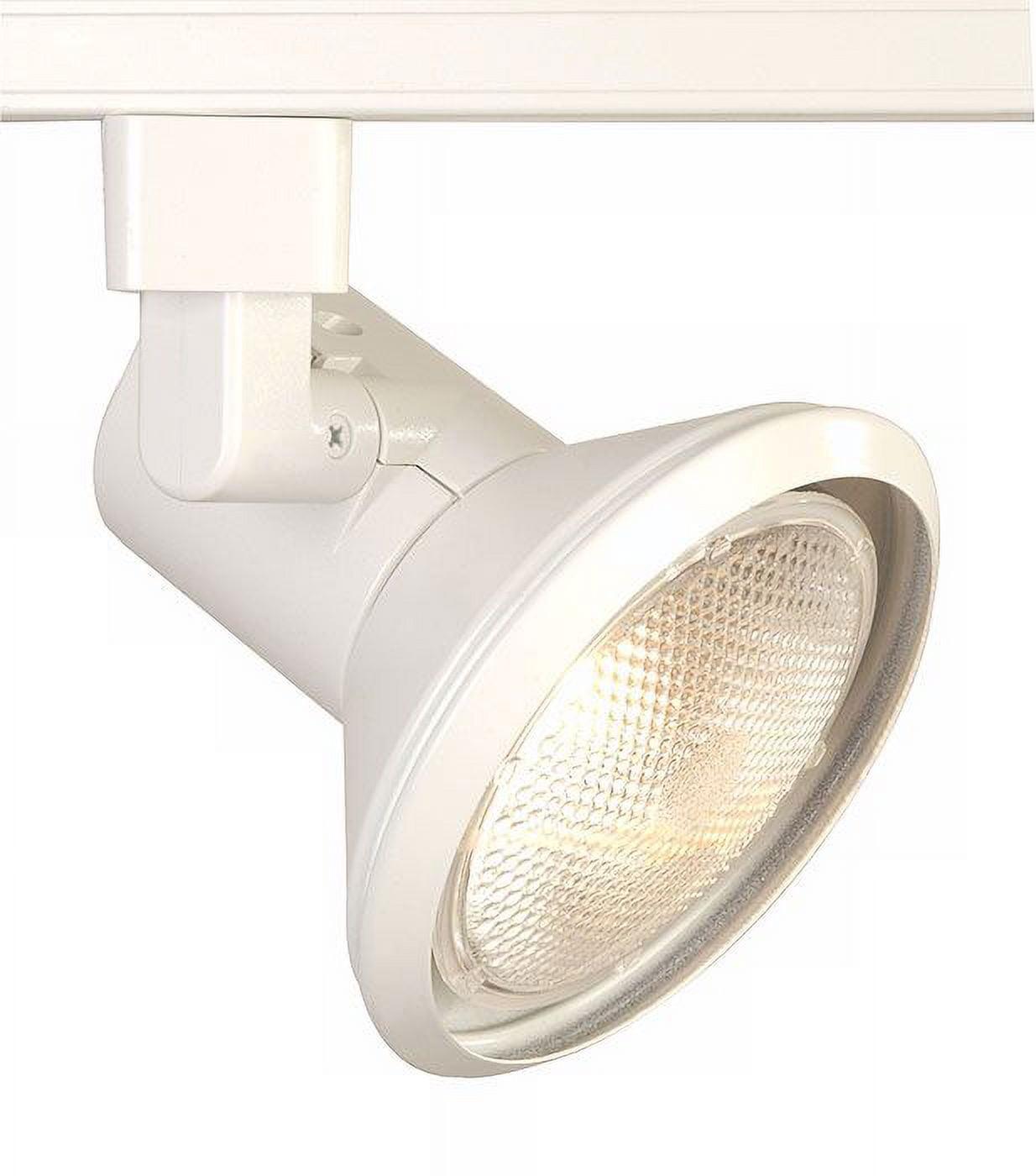 White Flared Step Track Lighting Head with Adjustable Aim