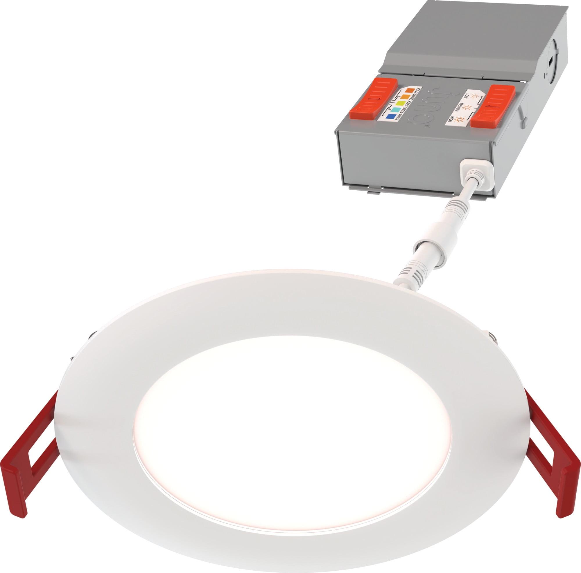 4'' White Aluminum LED Canless Recessed Downlight