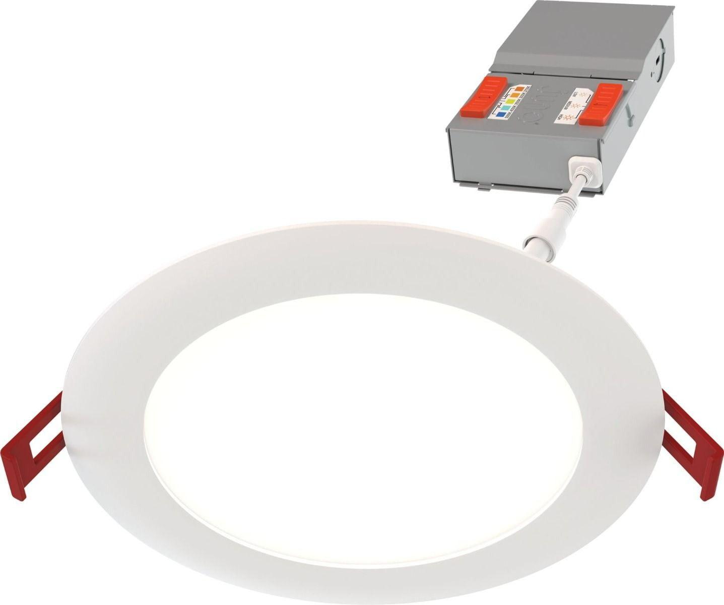 6'' Selectable Color Temperature Dimmable Air-Tight IC Rated LED Canless Recessed Lighting Kit