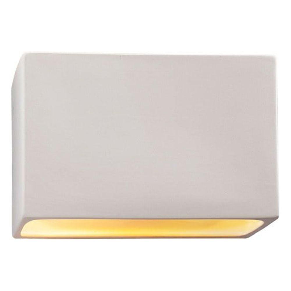 White Ceramic 10" Dimmable Outdoor Wall Sconce