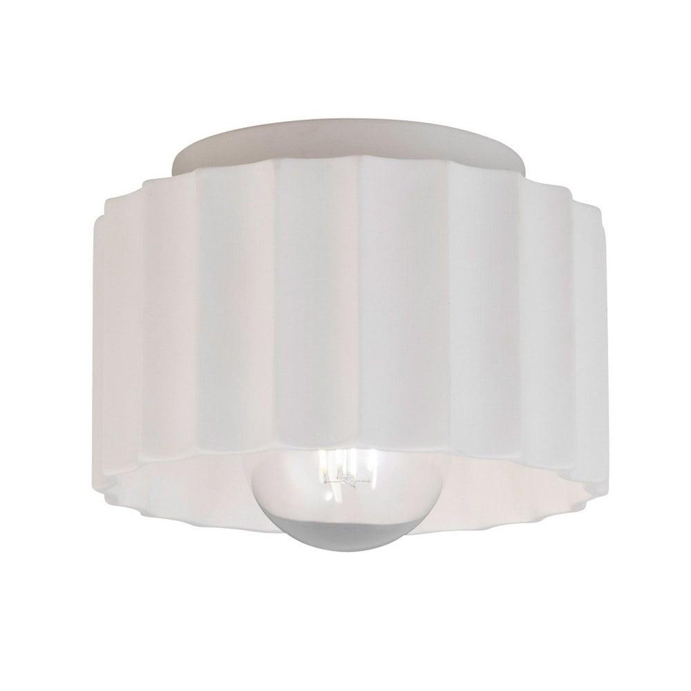 Justice Design Group Cer-6183 Radiance 8" Wide Flush Mount Drum Ceiling Fixture - Beige