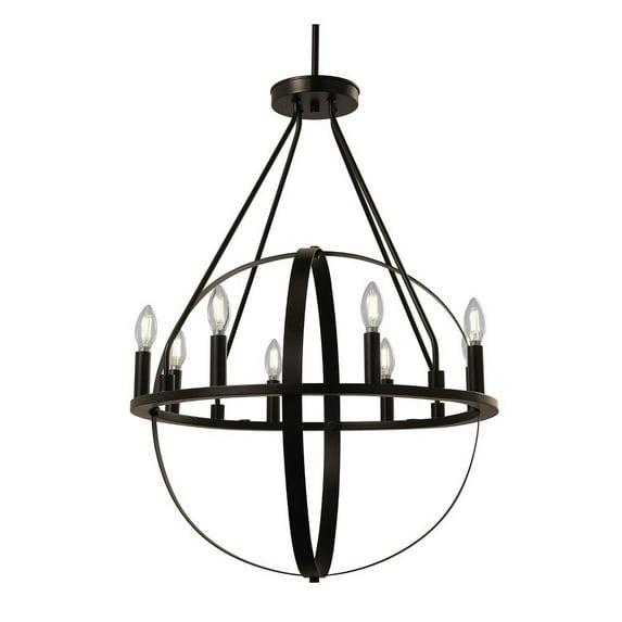Justice Design Group Nsh-4282 Orbit 8 Light 24" Wide Taper Candle Chandelier - Bronze