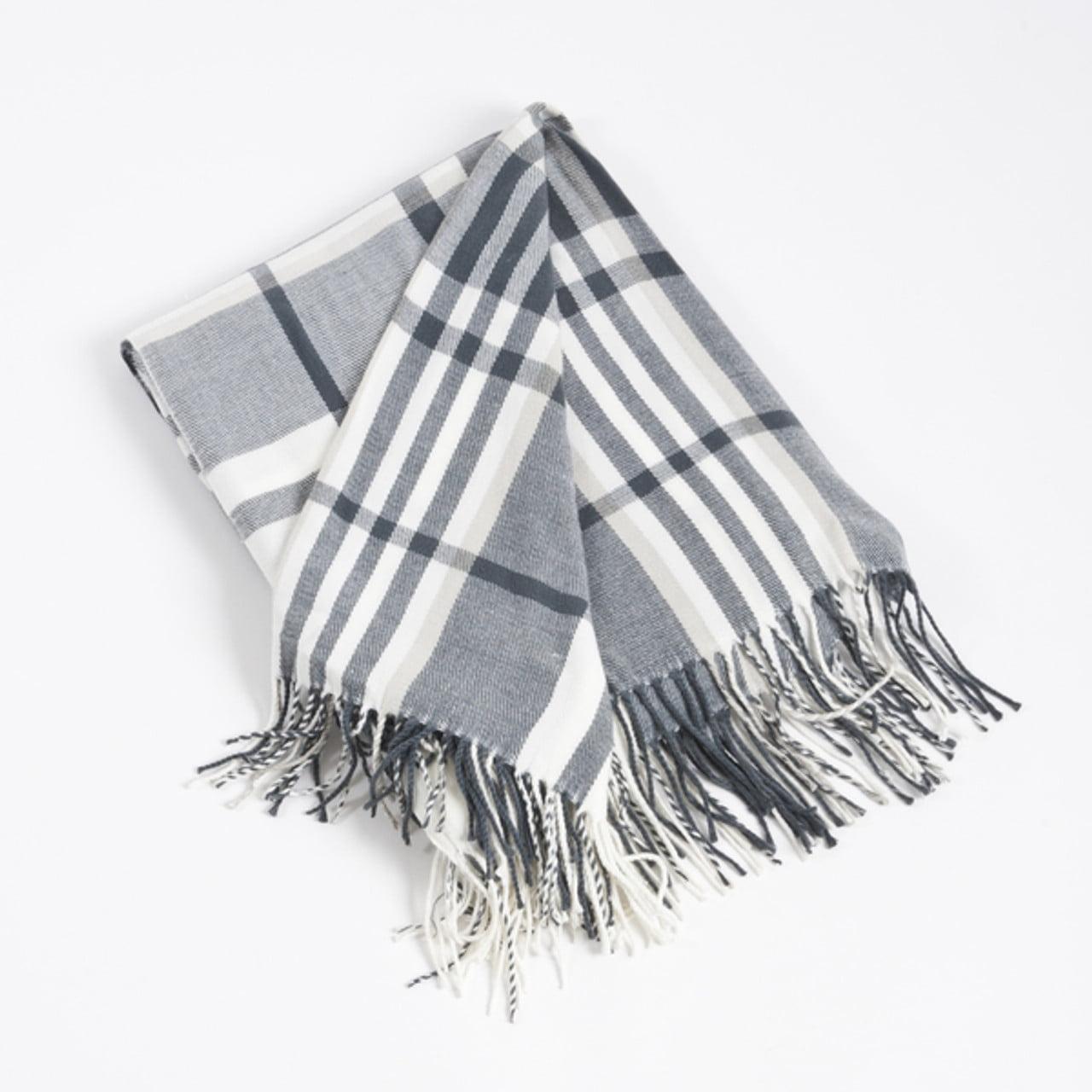 Gray Plaid Design Throw (50"X60")