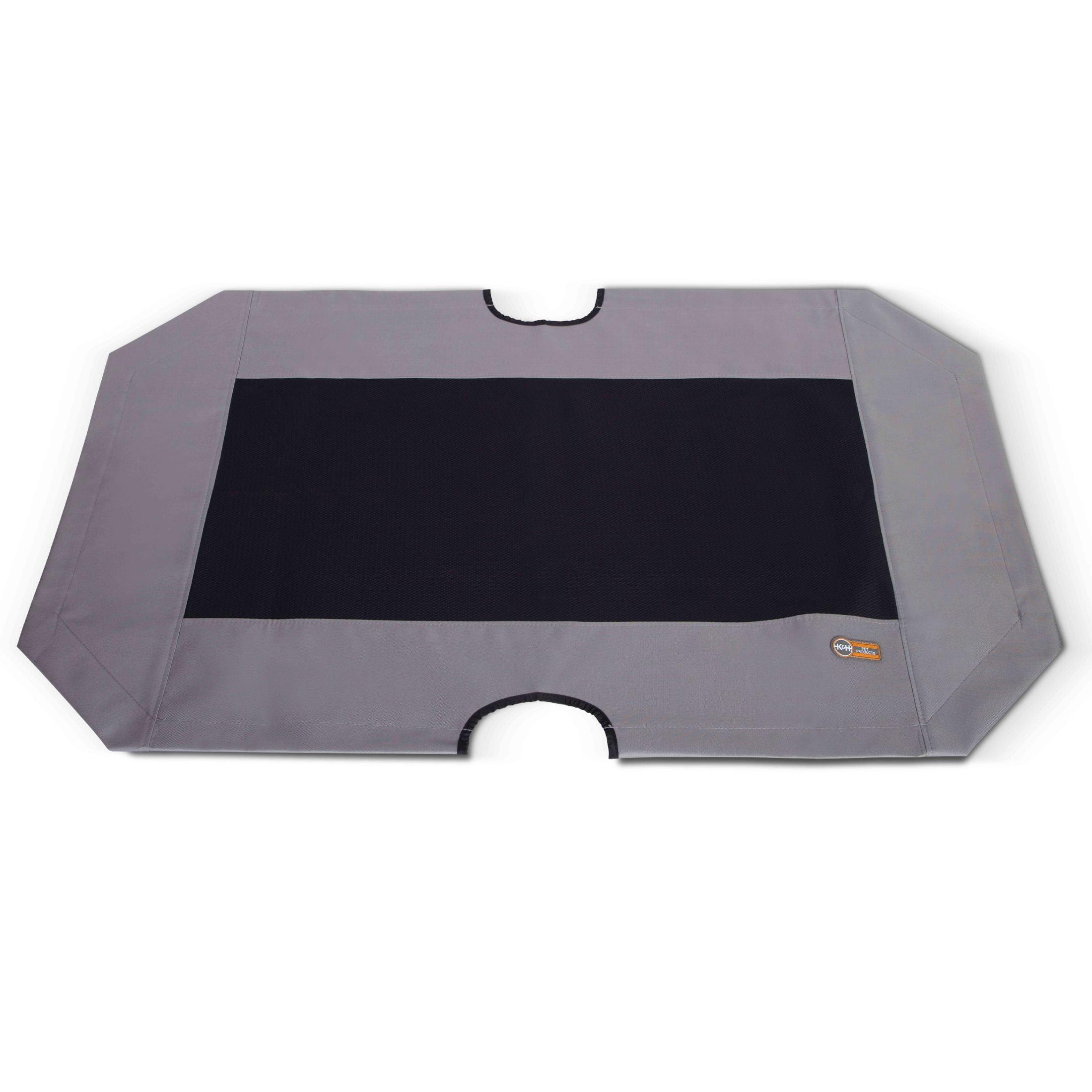 K&H Pet Products Original Pet Cot Replacement Cover (Cot Sold Separately) Gray/Black Mesh X-Large 50 X 32 Inches