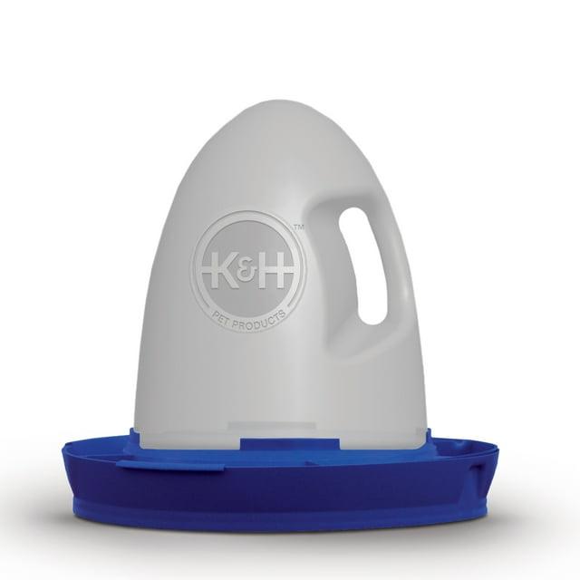K&H Pet Products Poultry Waterer Unheated Blue 2.5 Gallons
