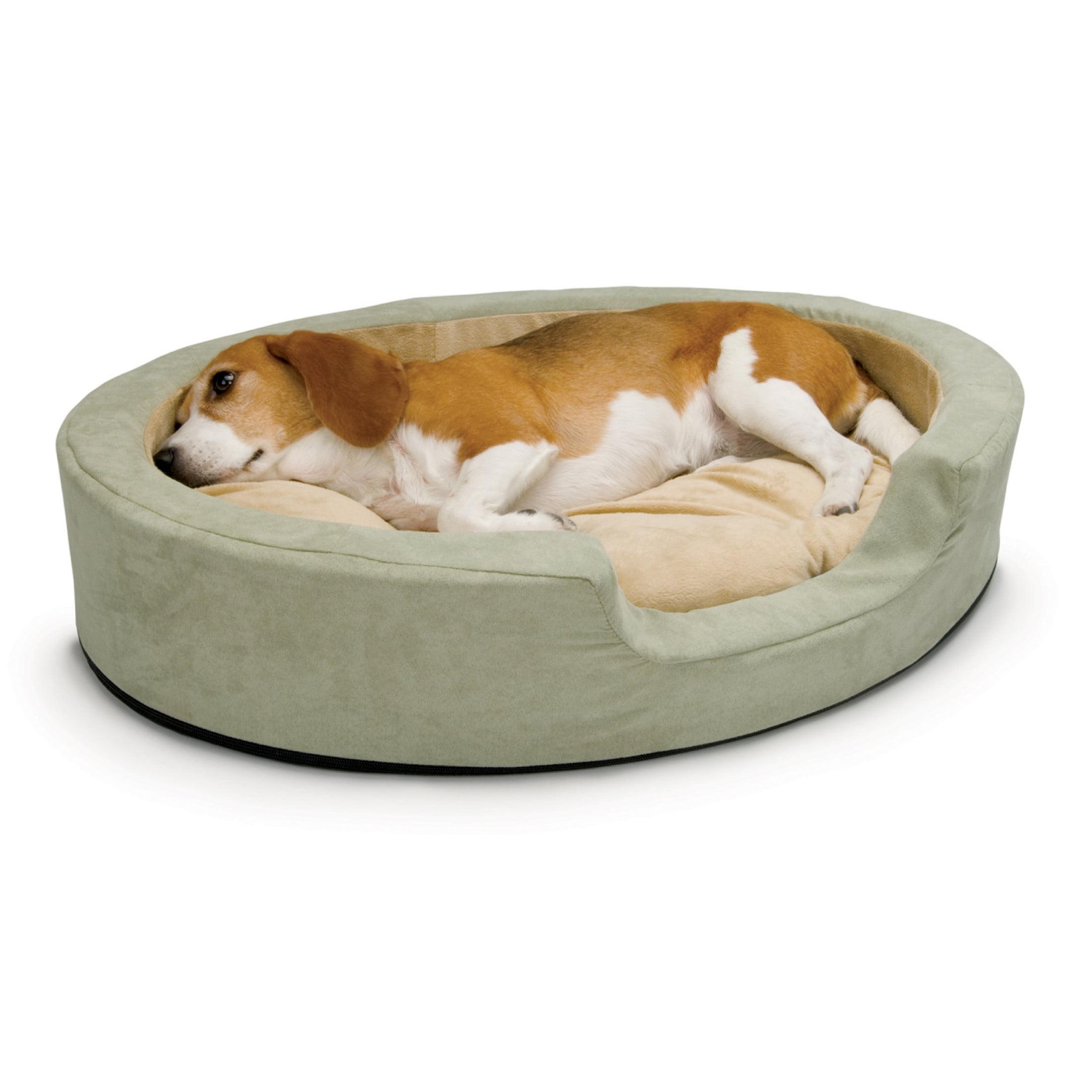 Medium Gray Heated Thermo-Snuggly Pet Bed