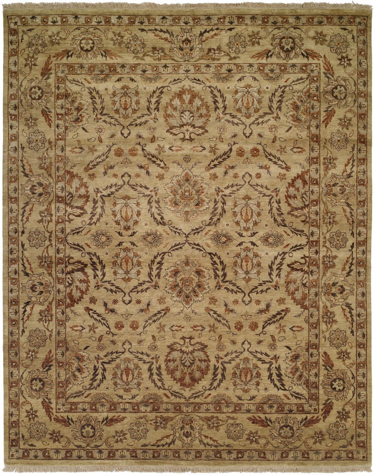 K2 Floor Style Pasha Antique Gold Hand Made Wool Area Rug