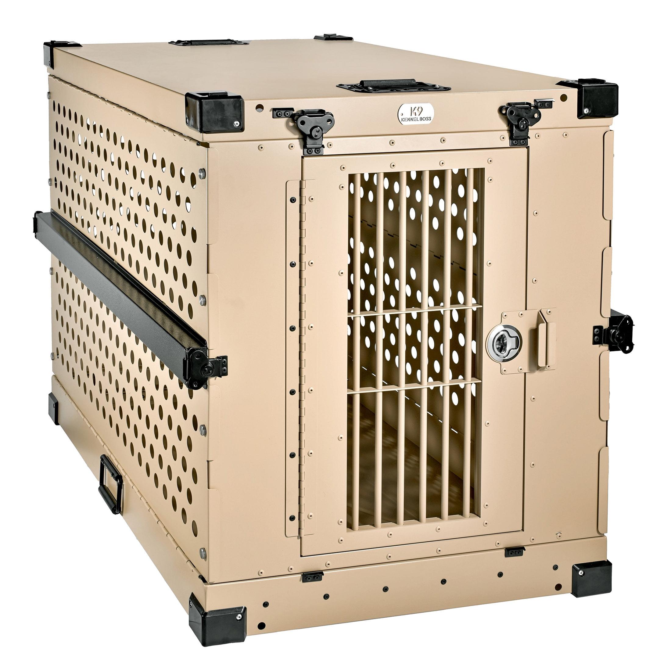 Large Beige Heavy Duty Collapsible Airline Approved Dog Crate