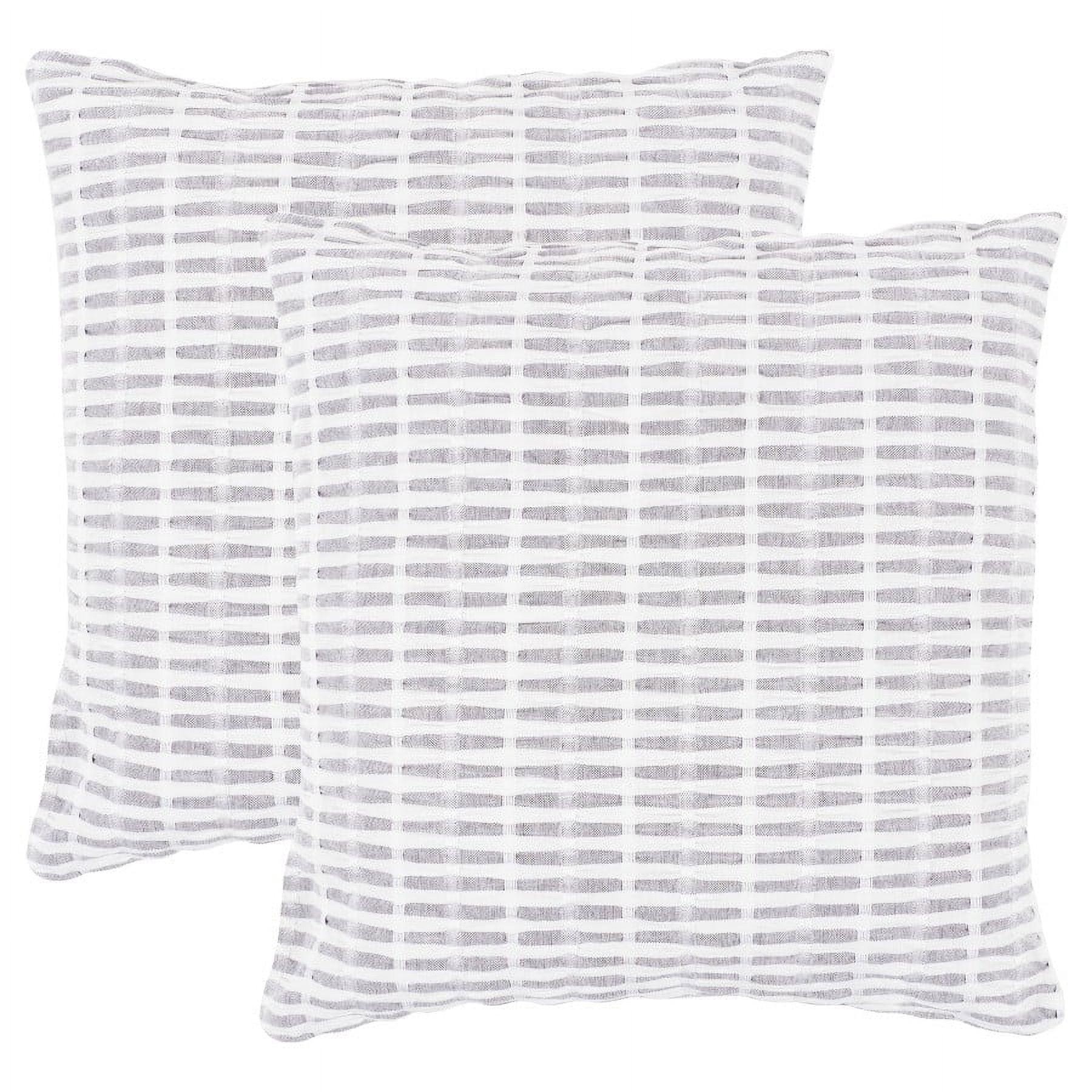 KAF Home Pleated Please Striped Cotton Pillow Cover (Set of 2)