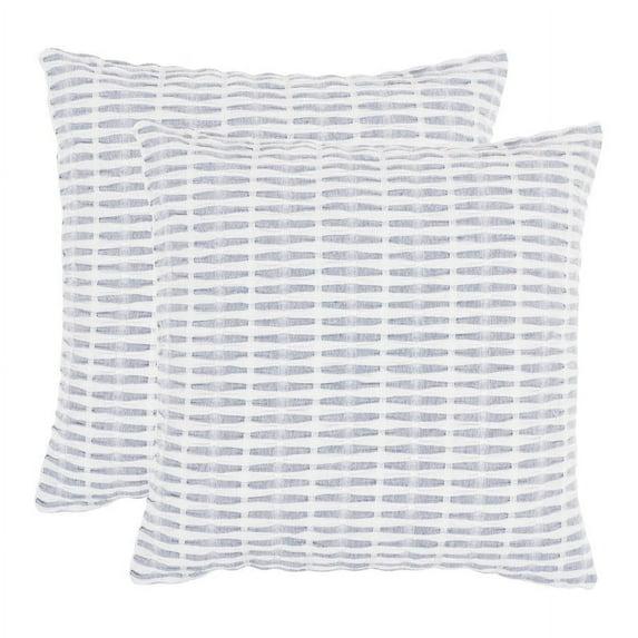 KAF Home Pleated Please Striped Cotton Pillow Cover (Set of 2)