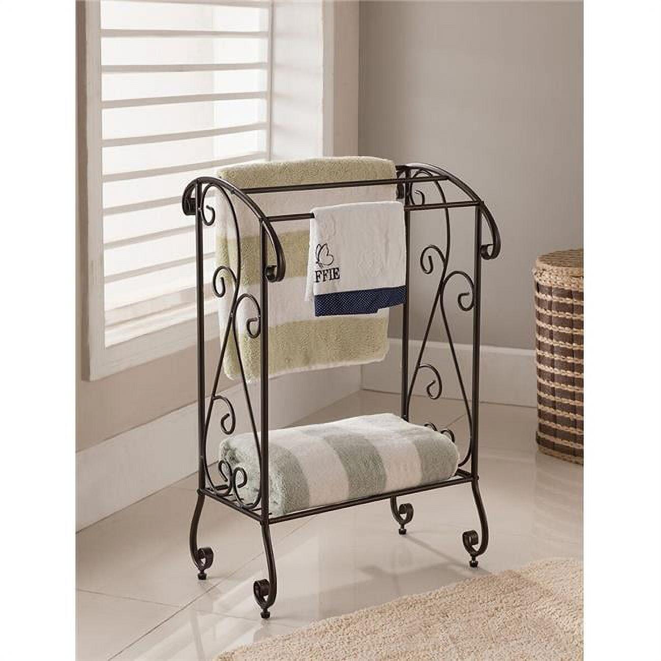 Free Standing Towel Stand with Storage Shelf