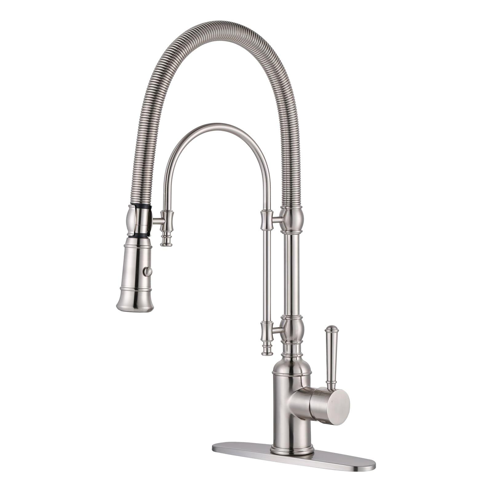 Chrome Stainless Steel Pull-Out Spray Kitchen Faucet