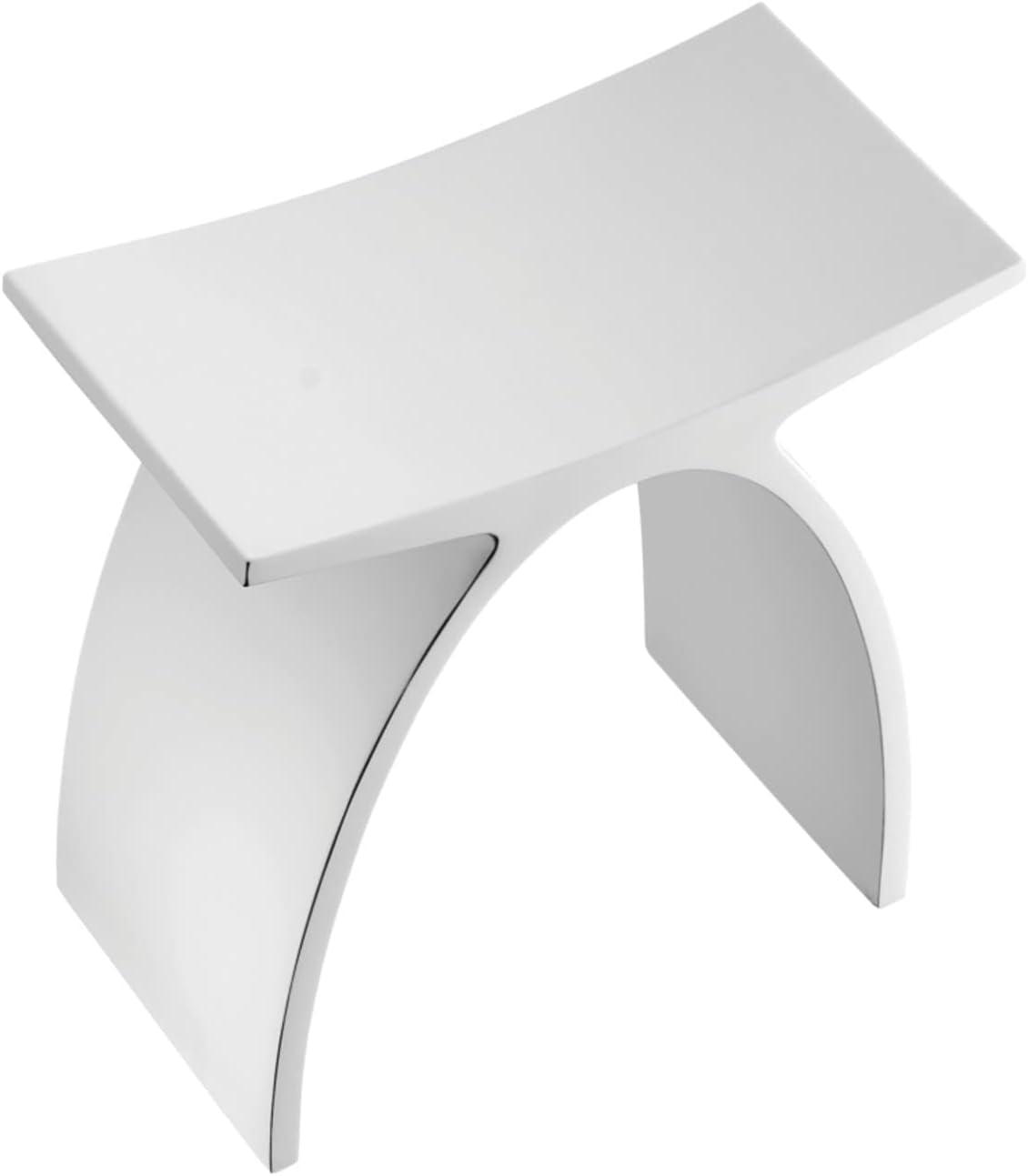 Kingston Brass Descanso Solid Surface Arched Bathroom Stool