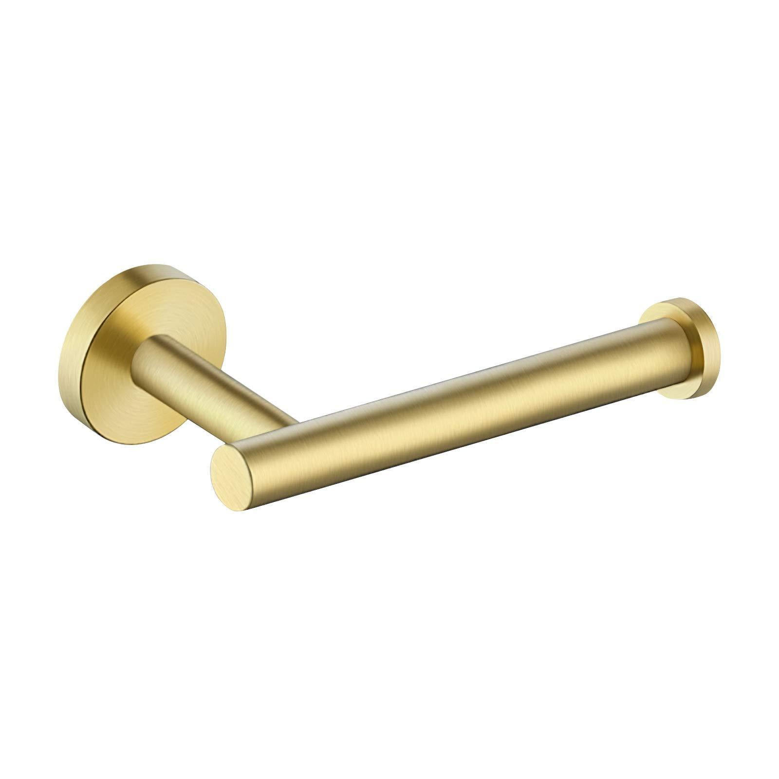 Brushed Brass Stainless Steel Wall-Mounted Toilet Paper Holder