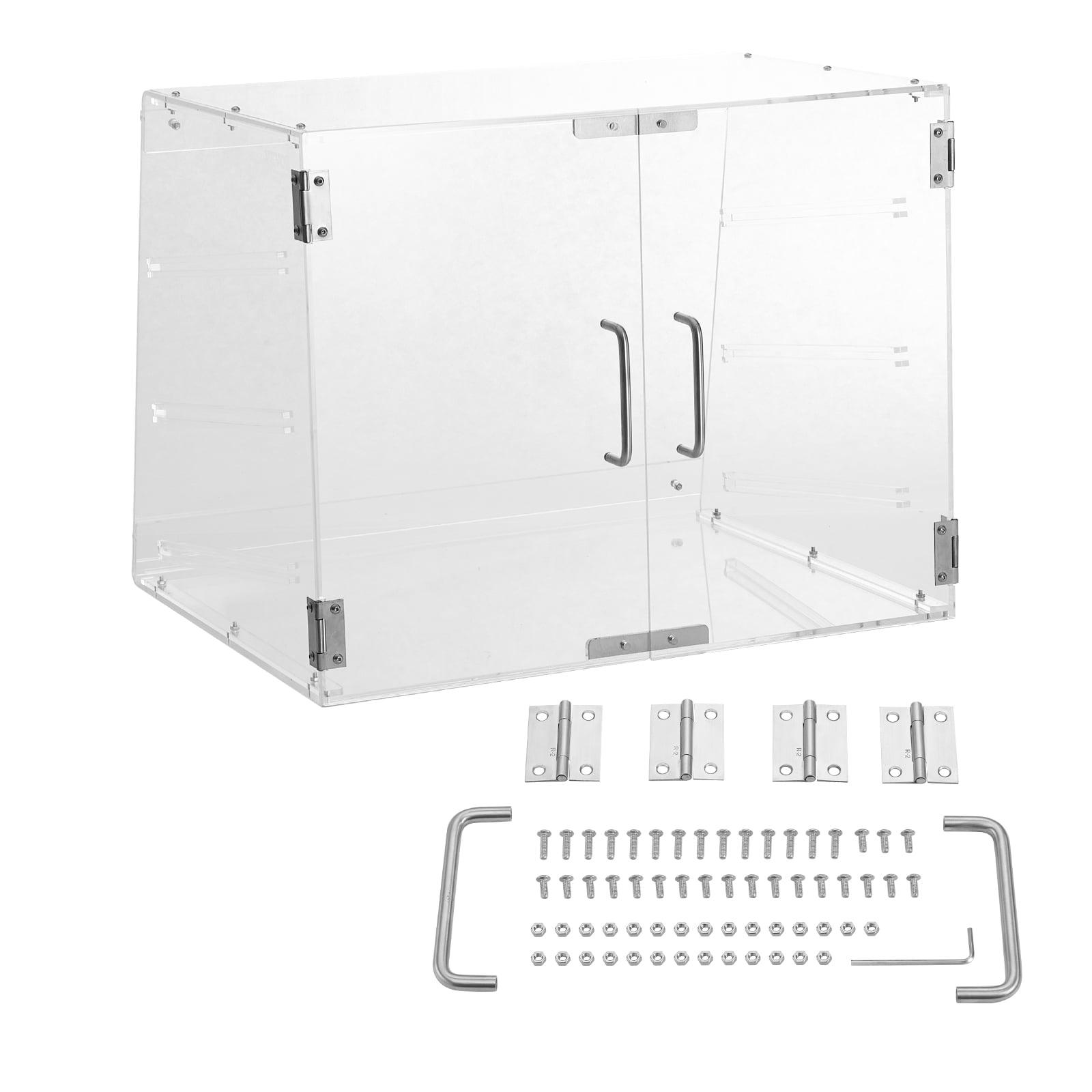 KFFKFF 3-Tier Acrylic Bakery Display Case Countertop Donut Pastry Case Rear Door