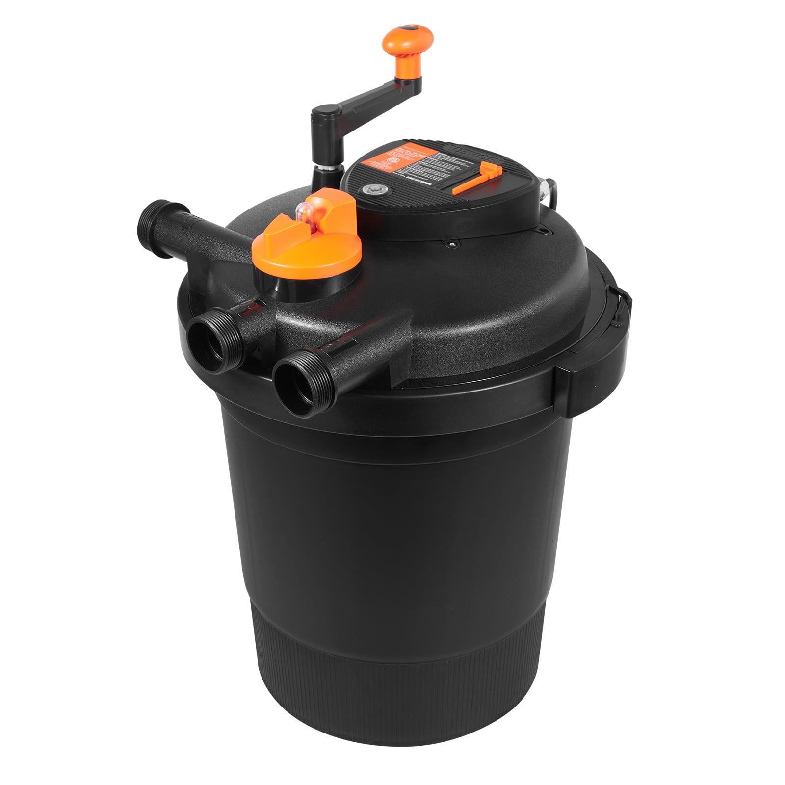KFFKFF Biological Pressure Pond Filter, Suitable for 3200 Gallons, Equipped with 13W UV-C Lamp, 2630 GPH, Pressurized Pond Filtration System Equipment for Fountain Pool