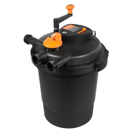 KFFKFF Biological Pressure Pond Filter, Suitable for 3200 Gallons, Equipped with 13W UV-C Lamp, 2630 GPH, Pressurized Pond Filtration System Equipment for Fountain Pool