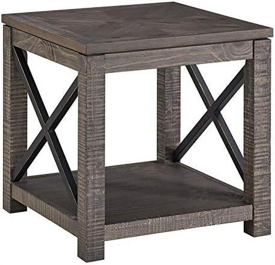 Dexter Square End Table Distressed Gray - Steve Silver Co.