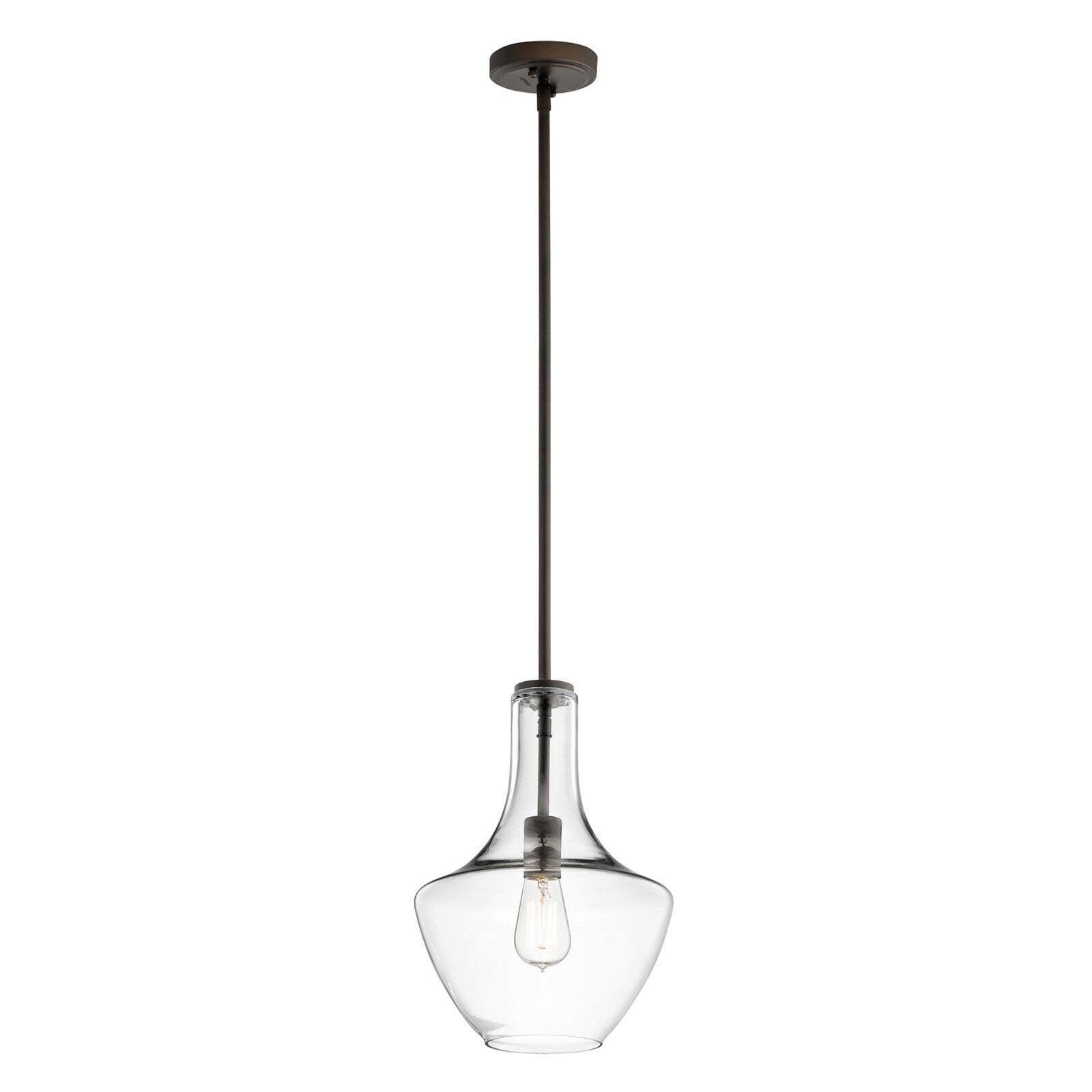 Kichler 42141Clr Everly 1 Light 11" Wide Pendant - Bronze